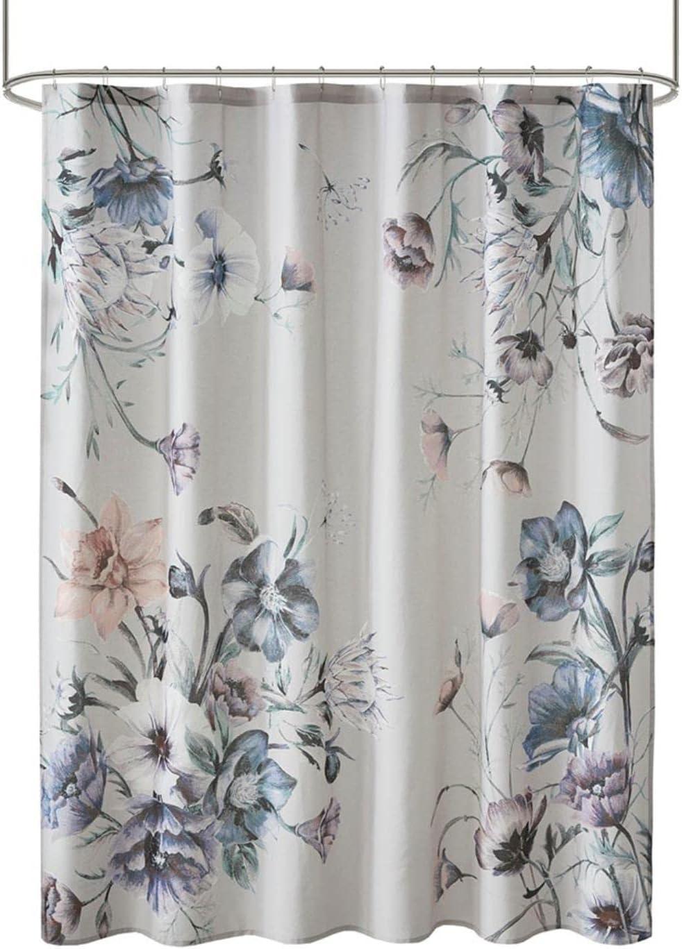 Cassandra Printed Cotton Shower Curtain