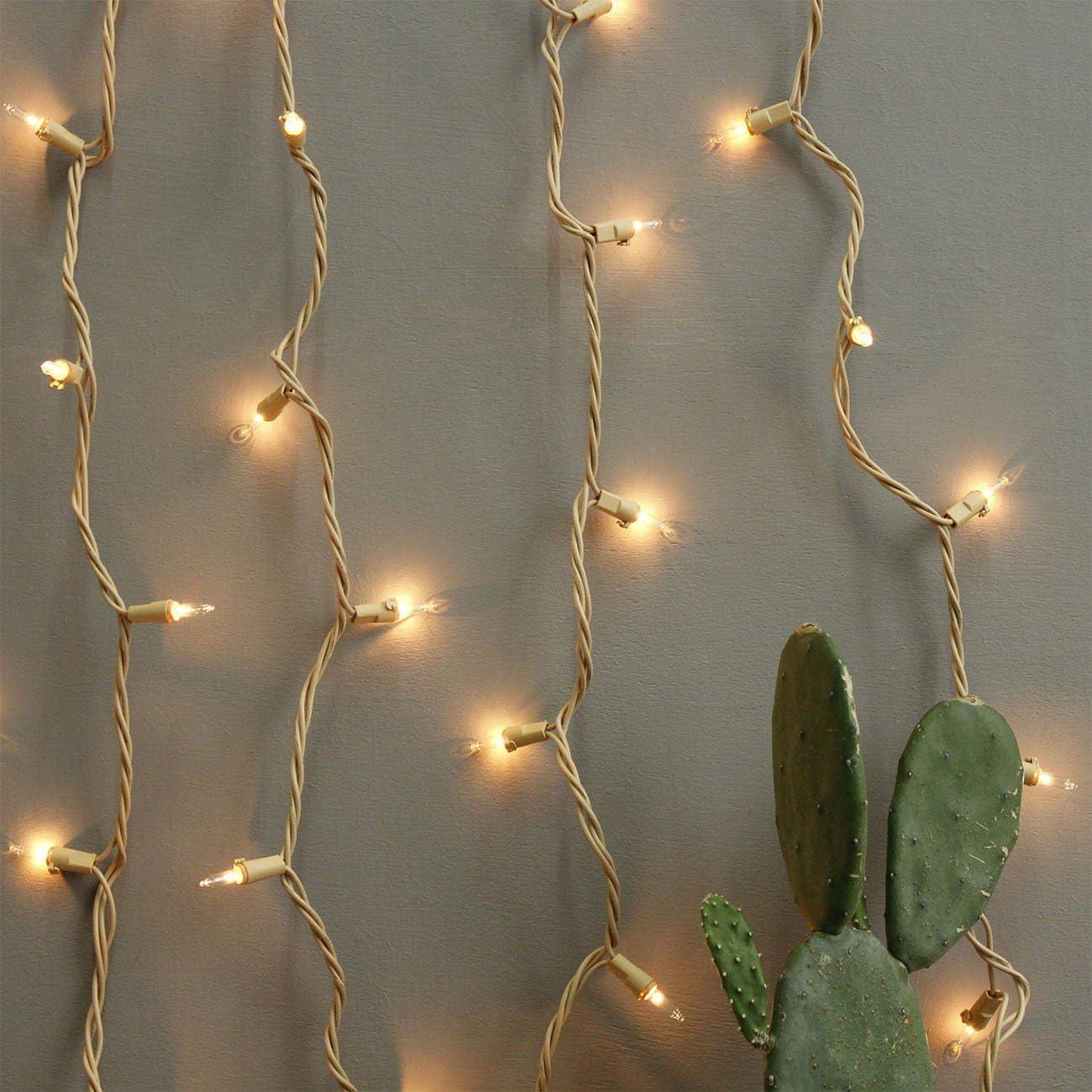 Brite Star 50 Count Designer Series Light Set, Clear, Champagne Wire