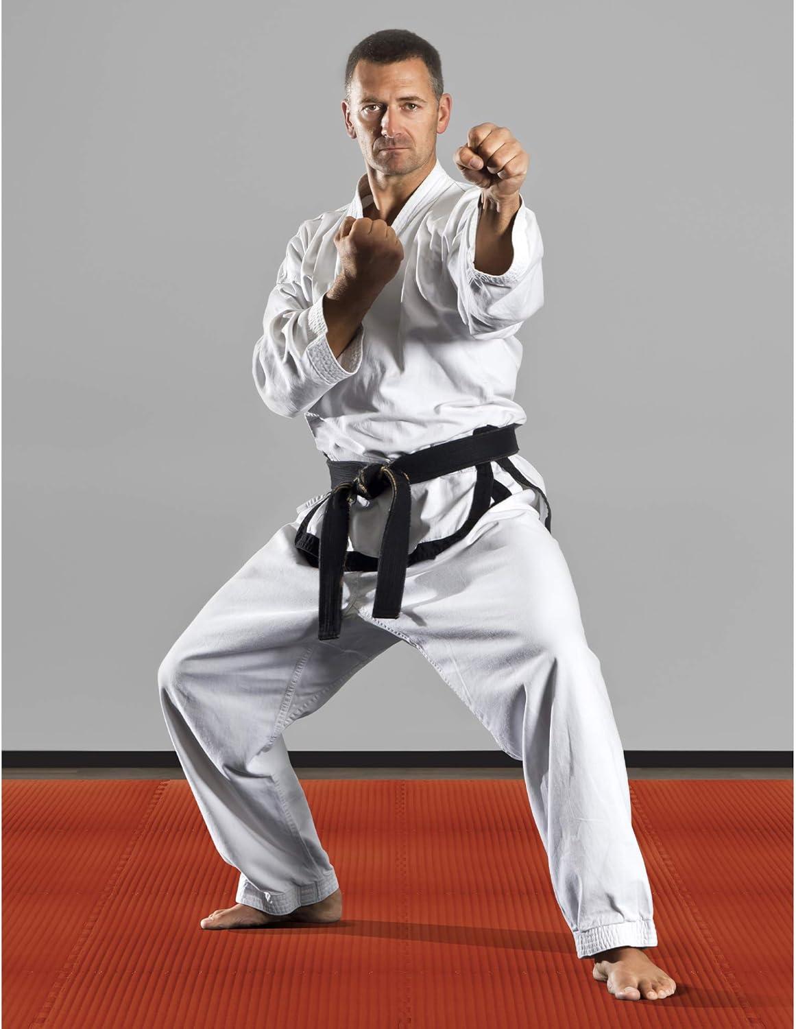 We Sell Mats 3/4 Inch Thick Martial Arts EVA Foam Exercise Mat, Tatami Pattern, Interlocking Floor Tiles for Home Gym, MMA, Anti-Fatigue Mats, 24 in x 24 in