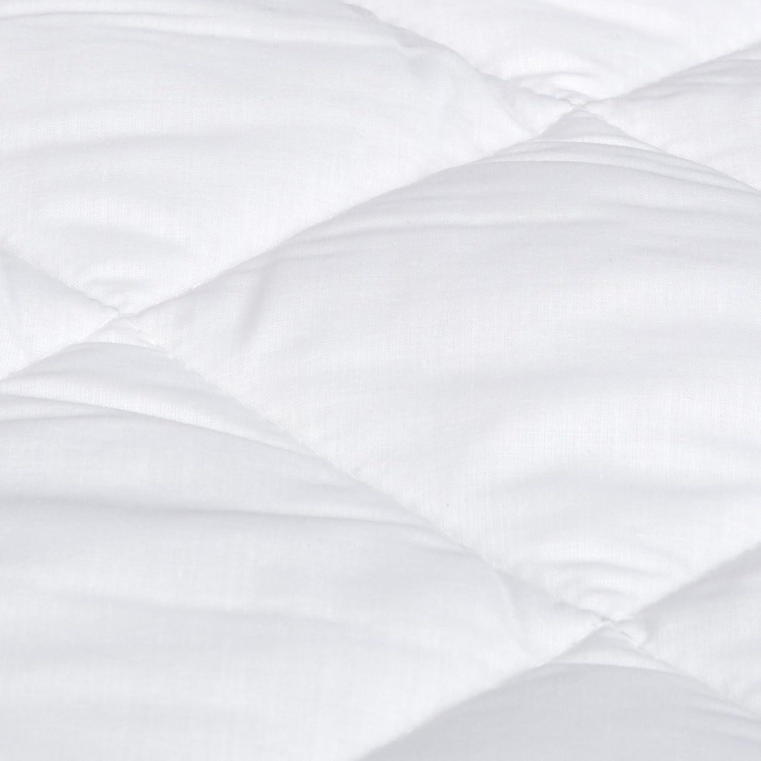 White Twin XL Hypoallergenic Quilted Mattress Topper