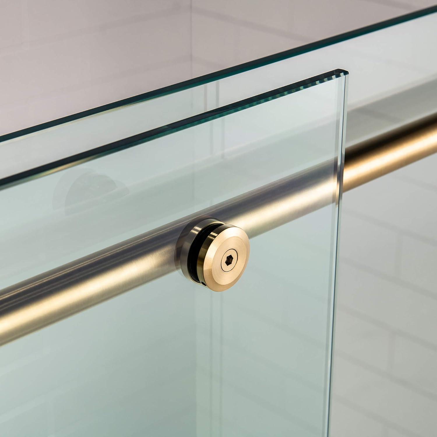 56"-60" W x 62" H Single Sliding Frameless Bathtub Door with 3/8"(10mm) Clear Tempered Glass