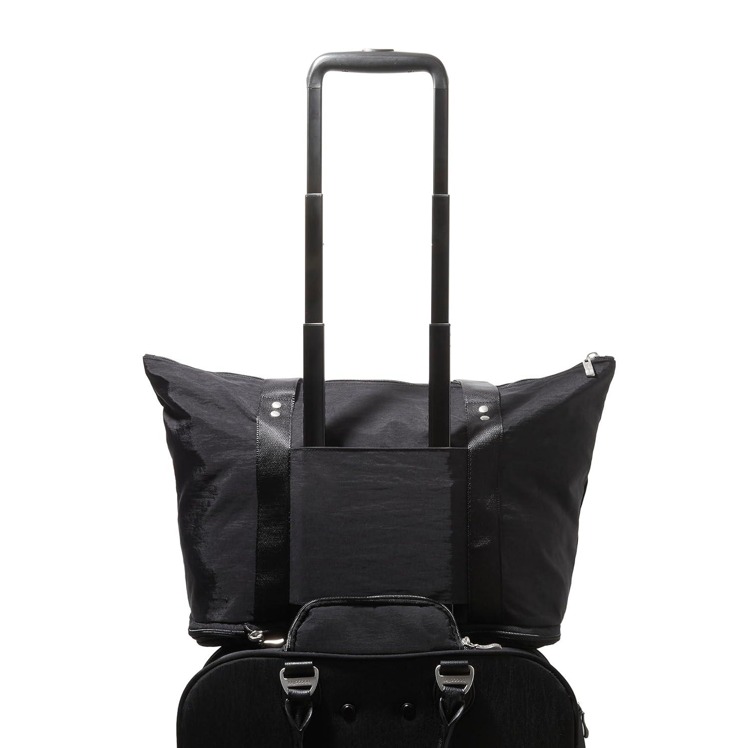 baggallini Carryall Expandable Packable Tote Bag - Black