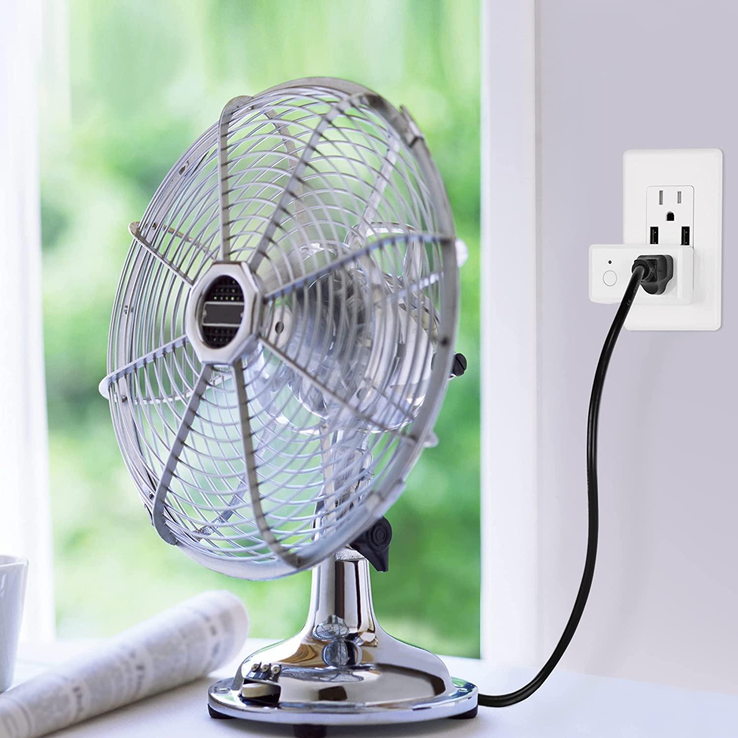 15-Amp Indoor Alexa / Google Assistant Compatible Wi-Fi Smart Home Plug with Night Light, No Hub Required (3-Pack)