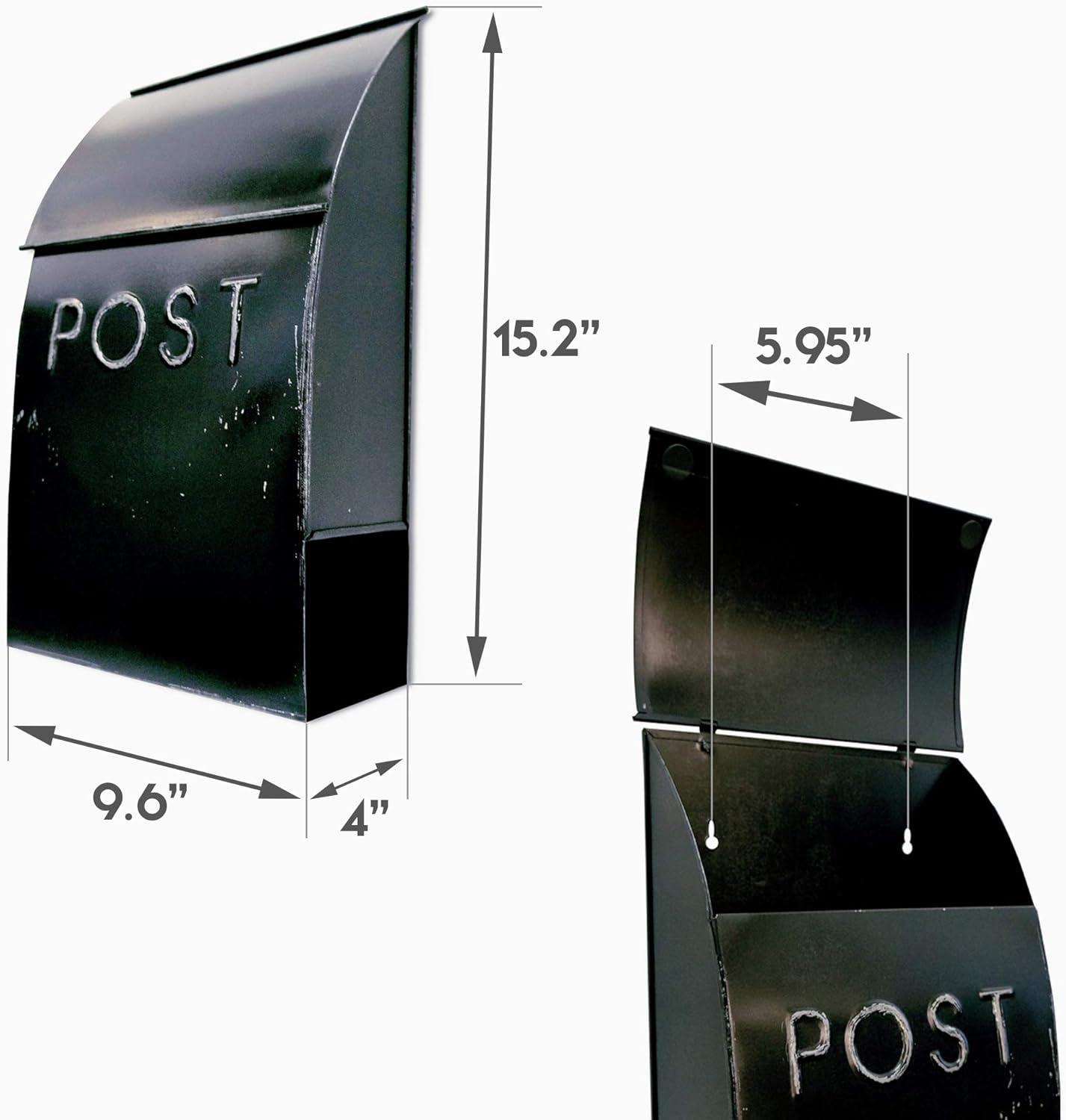 Milano Pointed Post Wall Mounted Mailbox