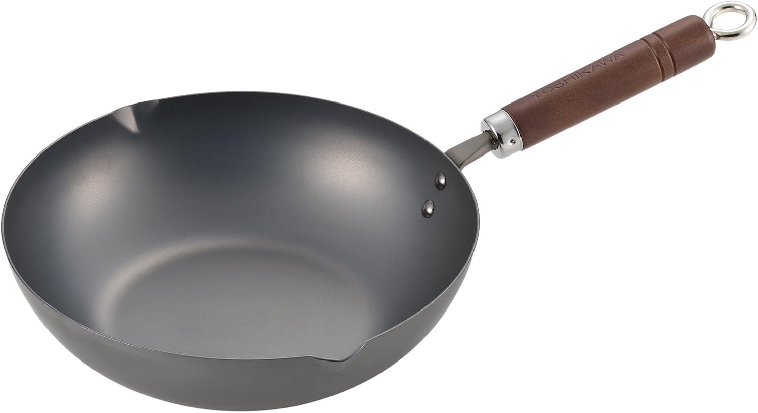 Yoshikawa Cookware Carbon Steel Non-Stick Frying Pan