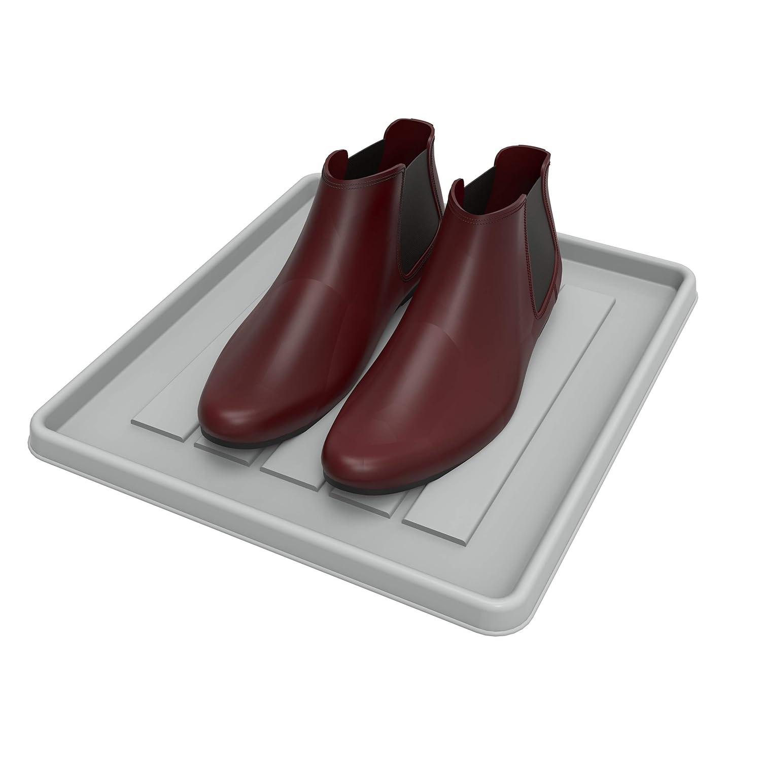 Storex School Locker / Office Cubicle Boot Tray, Gray, 18-Pack