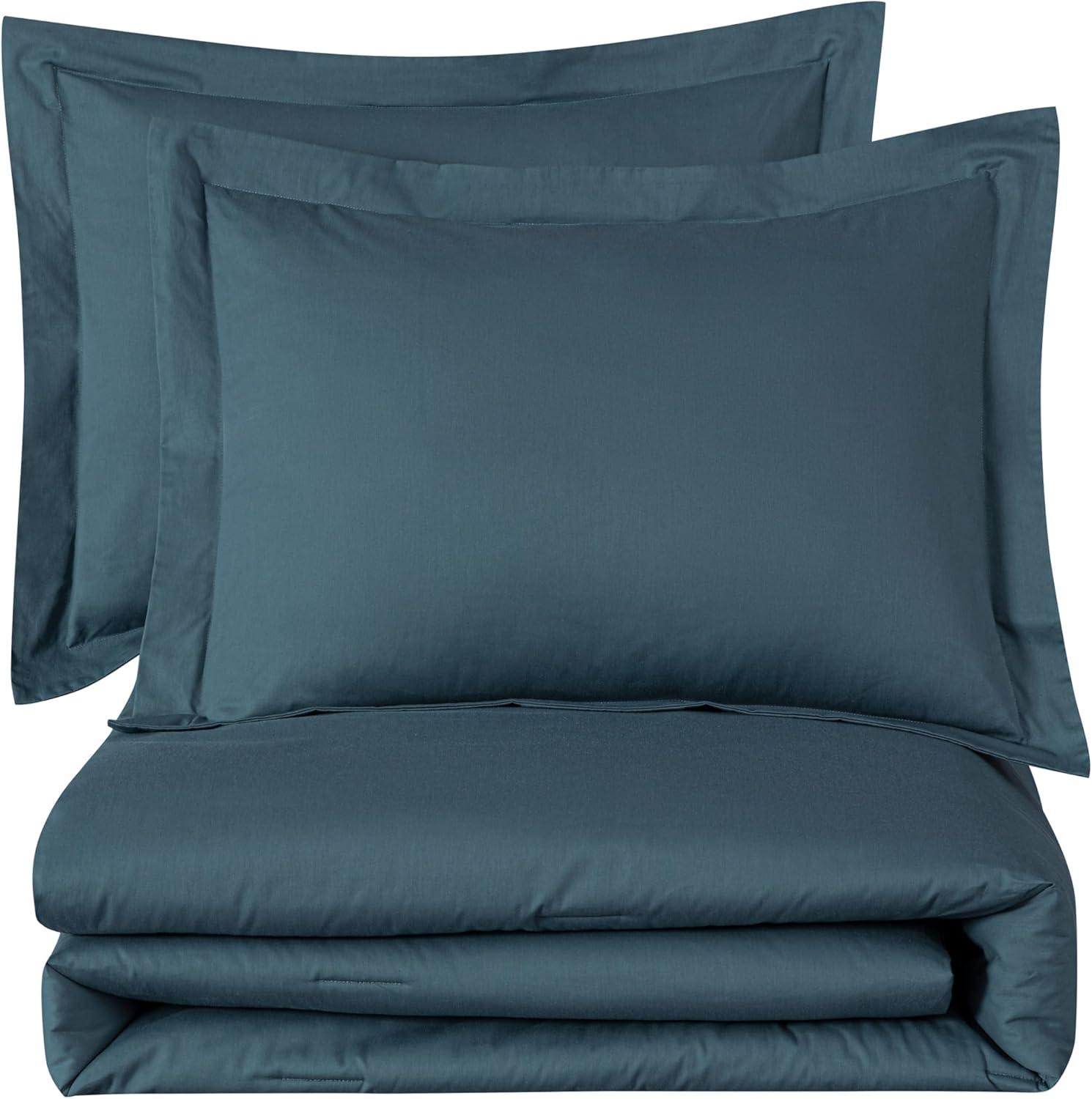 Chezmoi Collection Solid Terracotta Cotton Comforter Set King Size, 3-Piece Luxury Soft Breathable Smooth Cooling 250TC Cotton Twill Lightweight Bedding Comforter for All Season