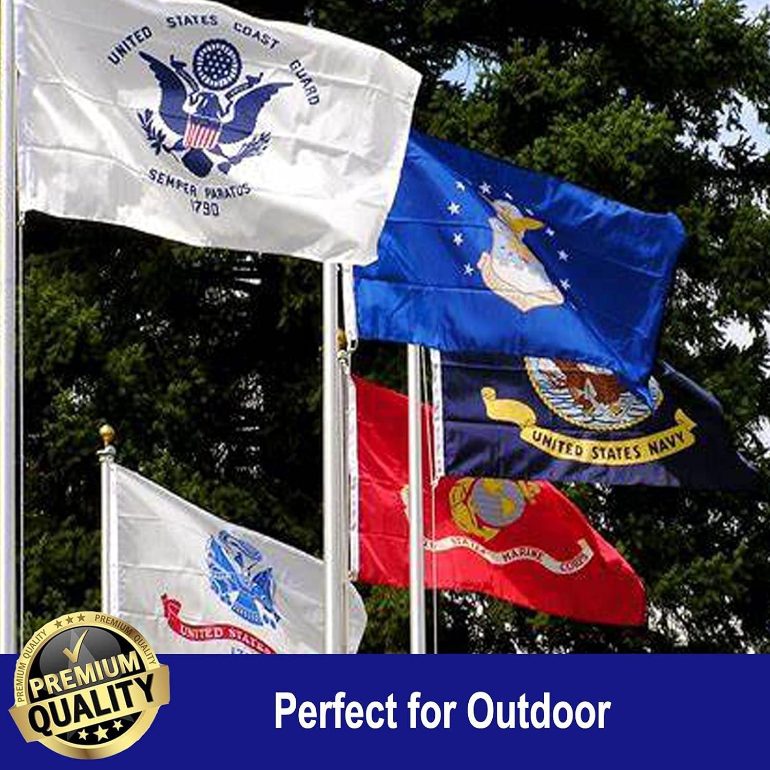 DANF Military Flag for US Air Force USAF Double Sided 3 Ply 3x5 Outdoor Banner, Heavy Duty Double Stitched Vivid Color Decoration with Brass Grommets