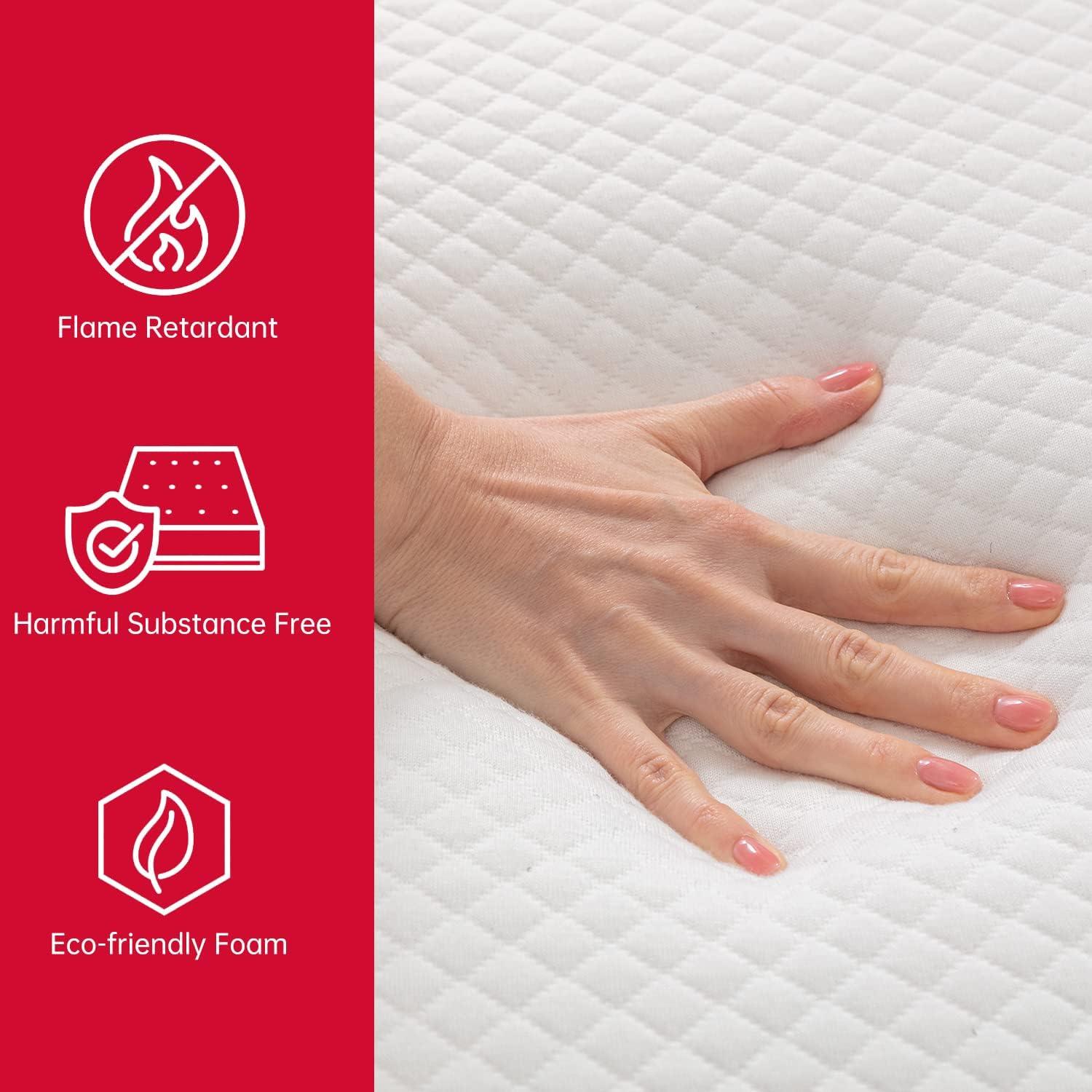 Twin 8-Inch Gel Memory Foam Mattress with Adjustable Bed