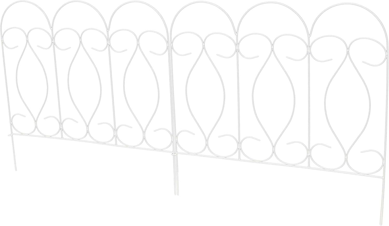 SunnyDaze Decor Traditional 24" x 24" Steel Decorative Garden Fence Panels (Set of 5)