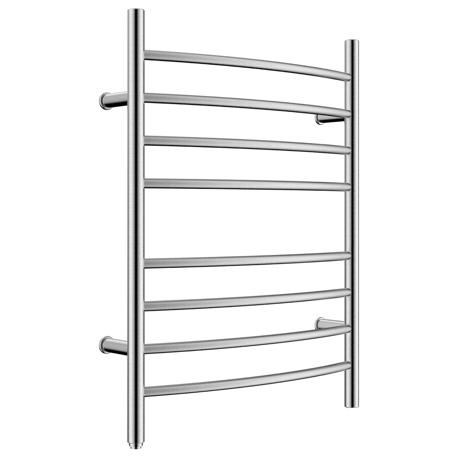 HEATGENE Towel Warmer Wall Mount Electric Plug-in/Hardwired Heated Towel Rack Mirror Polish