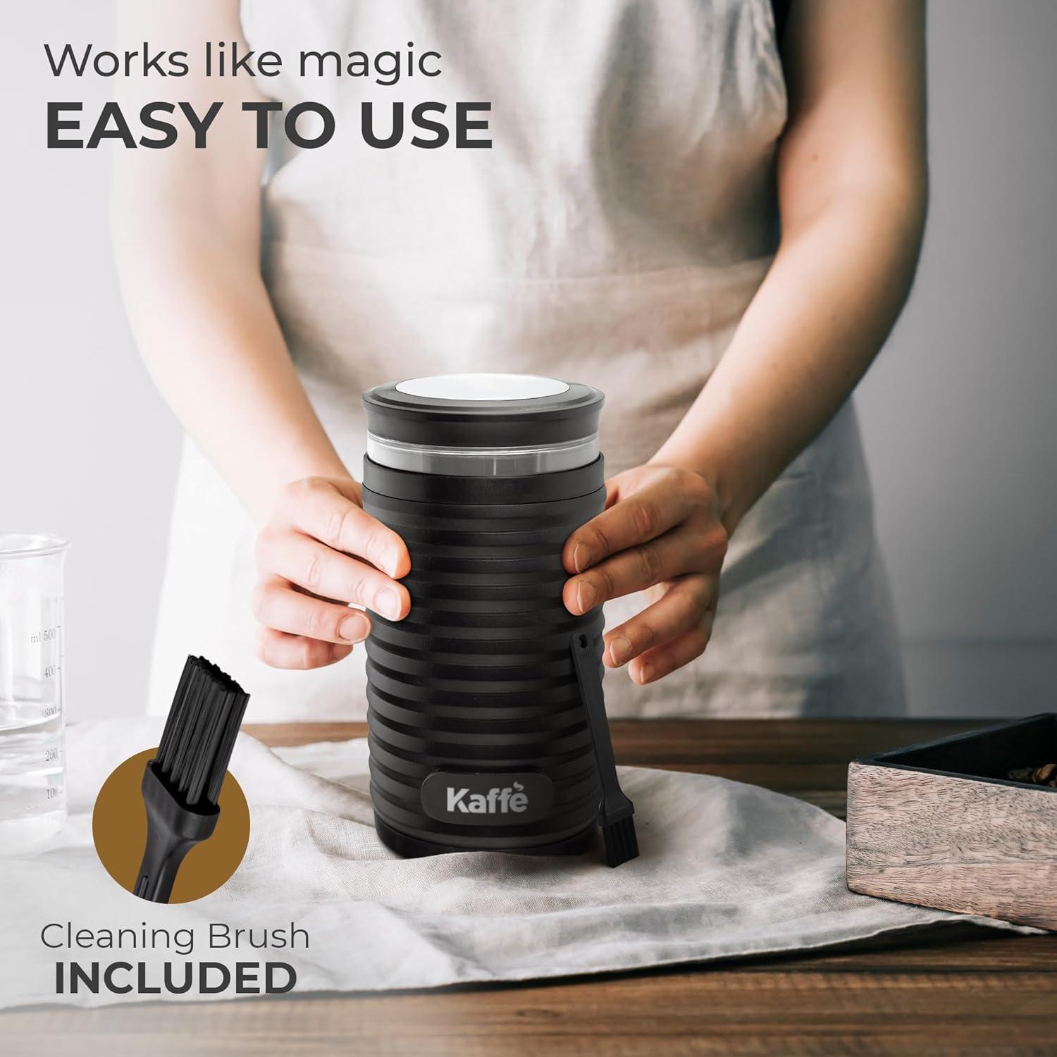 Electric Coffee Blade Grinder - Black (Cleaning Brush Included) NEW ROUND MODEL!: Kaffe, Medium to Extra Fine Grind, 3 Cup Capacity