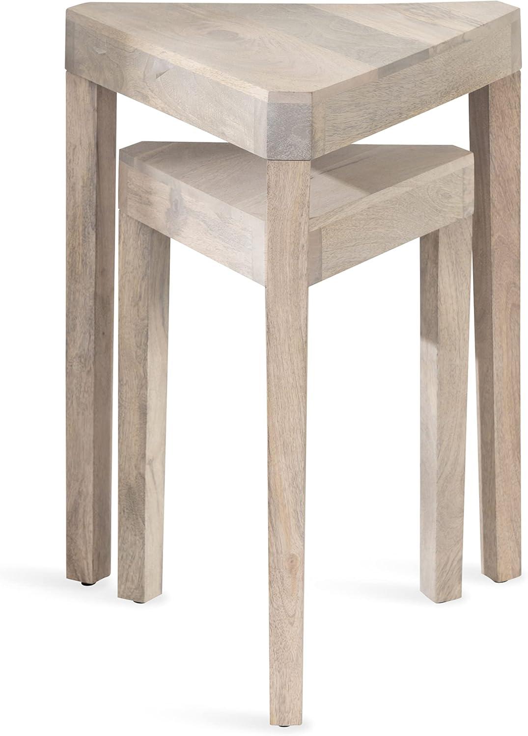 Kate and Laurel - Talcott Wood Nesting Table Set