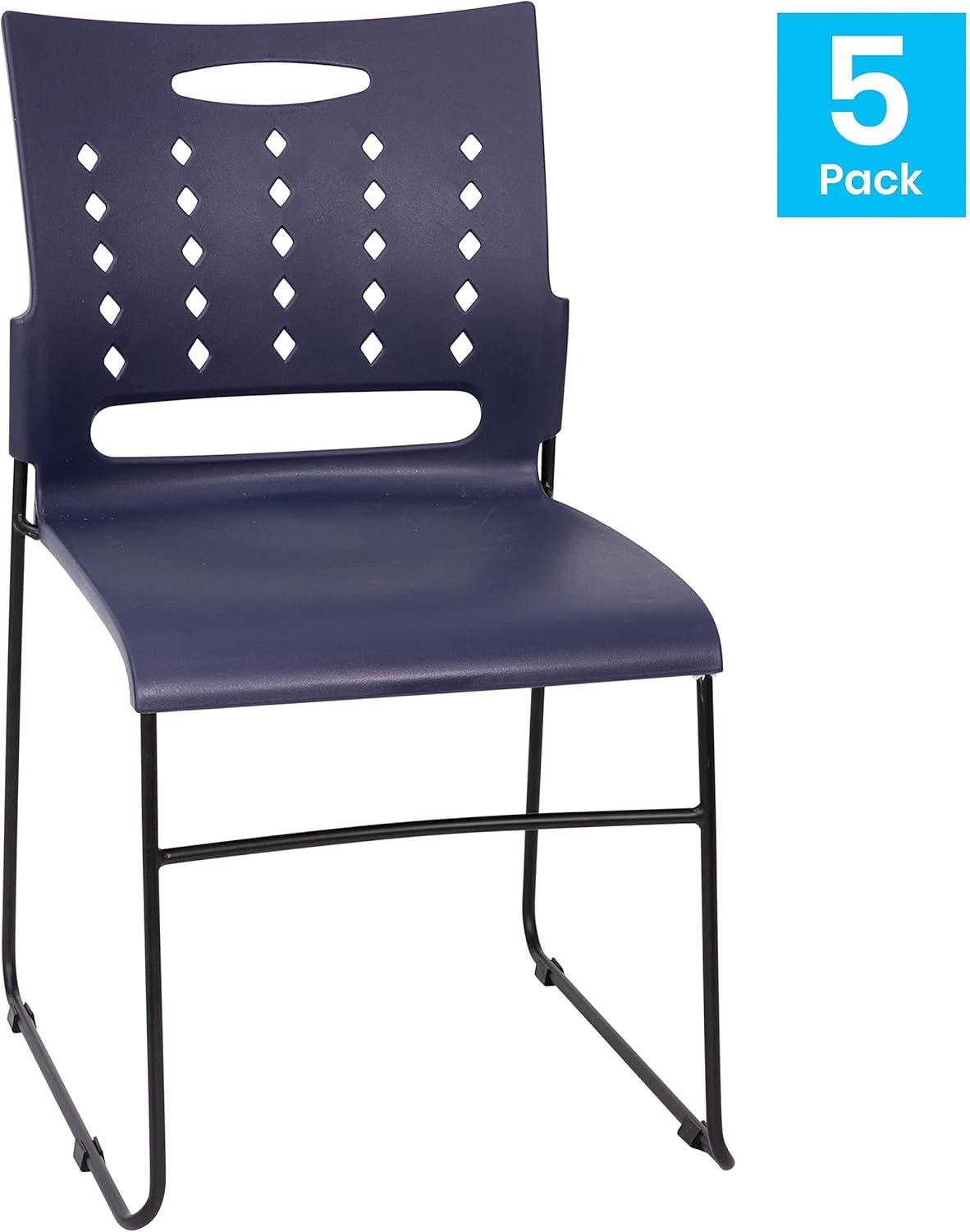 Heidi 881 lb. Capacity Sled Base Stack Chair with Air-Vent Back