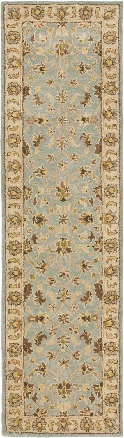 SAFAVIEH Heritage Bruce Traditional Wool Area Rug, Light Blue/Beige, 9'6" x 13'6"