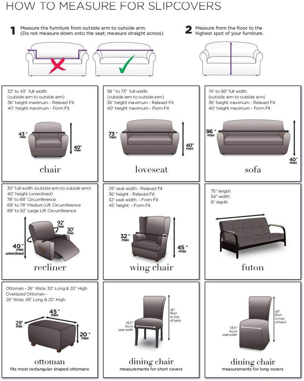 Sure Fit Stretch Pique Box Cushion Dining Chair Slipcover