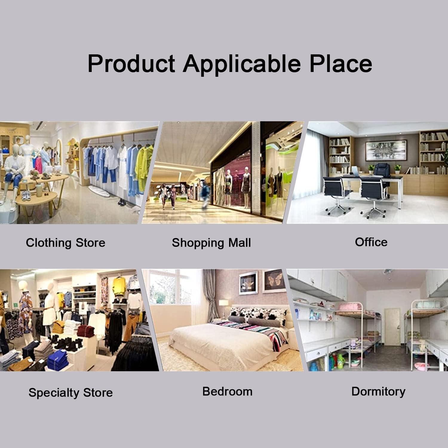 Madamera Clothing Store Fitting Room, Changing Room Used in Mall and Office, U-Dressing Room for Privacy Protection and Room Divider, Including Shading Curtain, Hanging Rod and Hook Up (Grey)