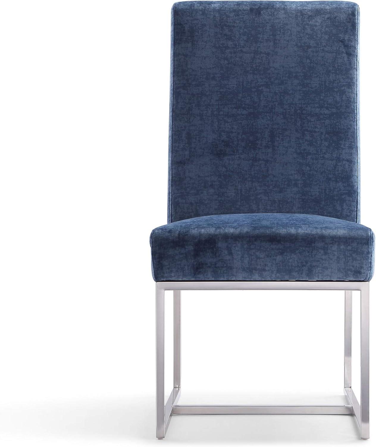 Element Velvet Upholstered Metal Side Chair