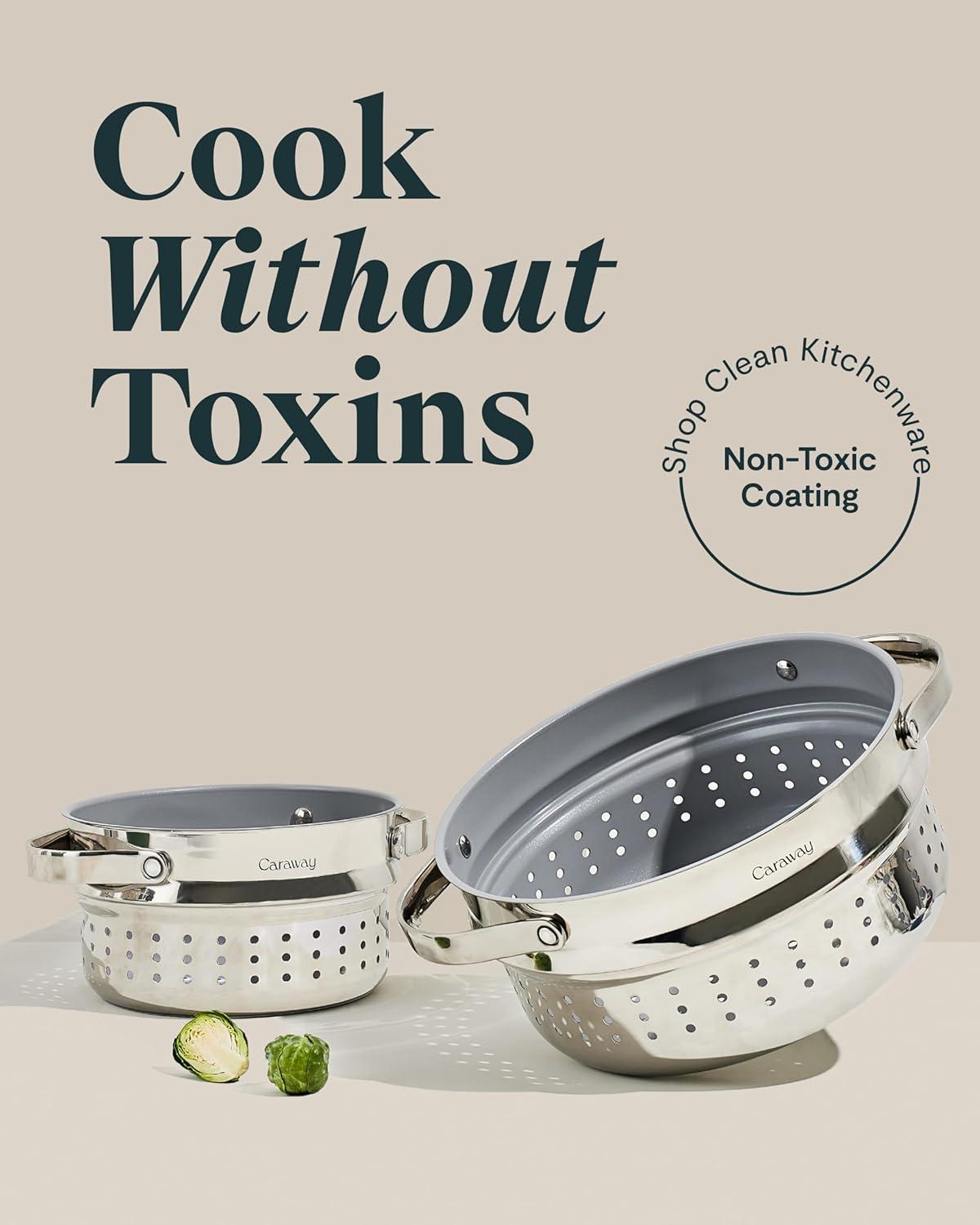 Caraway ® Stainless Steel 6.5-Qt. Dutch Oven Steamer