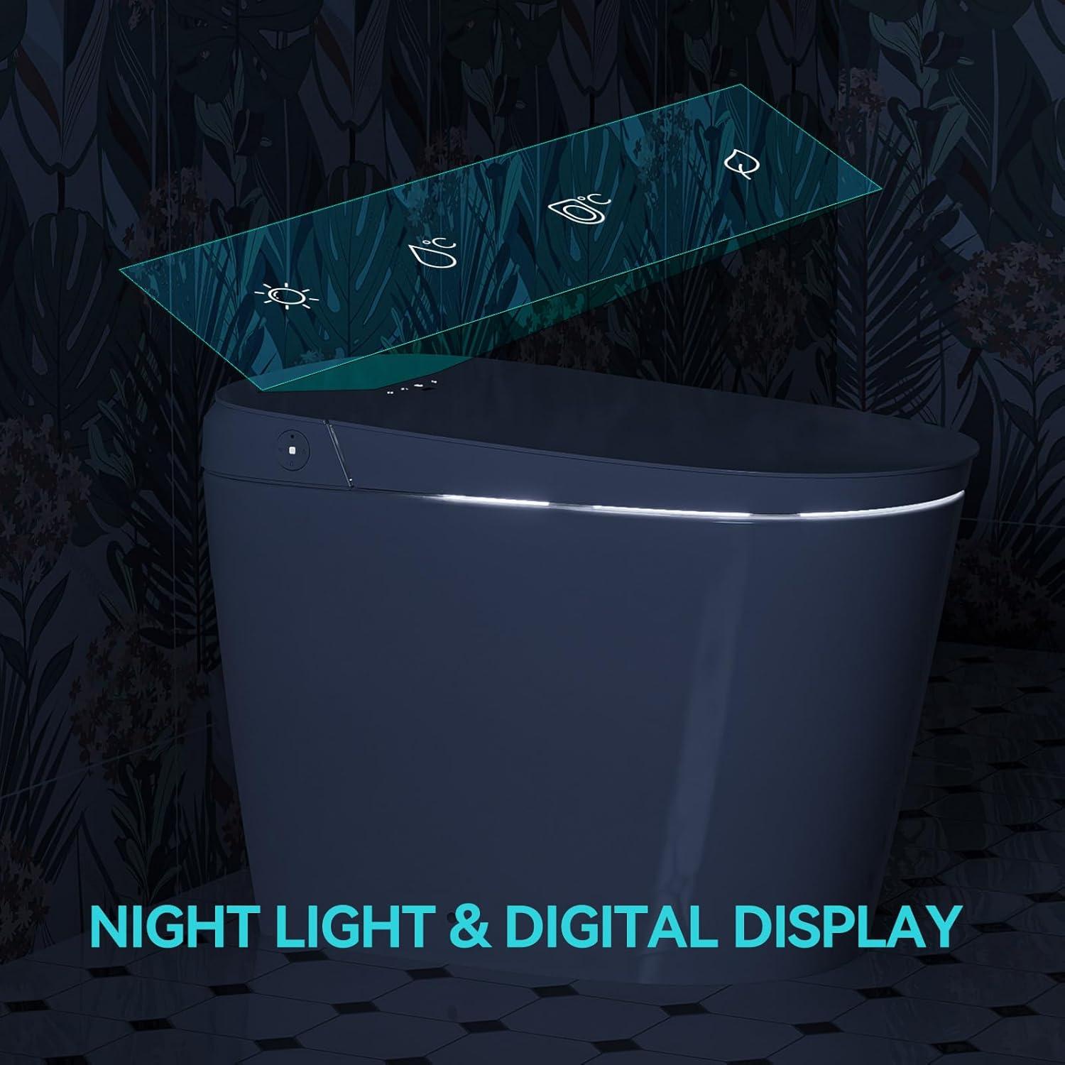 White High Efficiency One-Piece Smart Toilet with Bidet