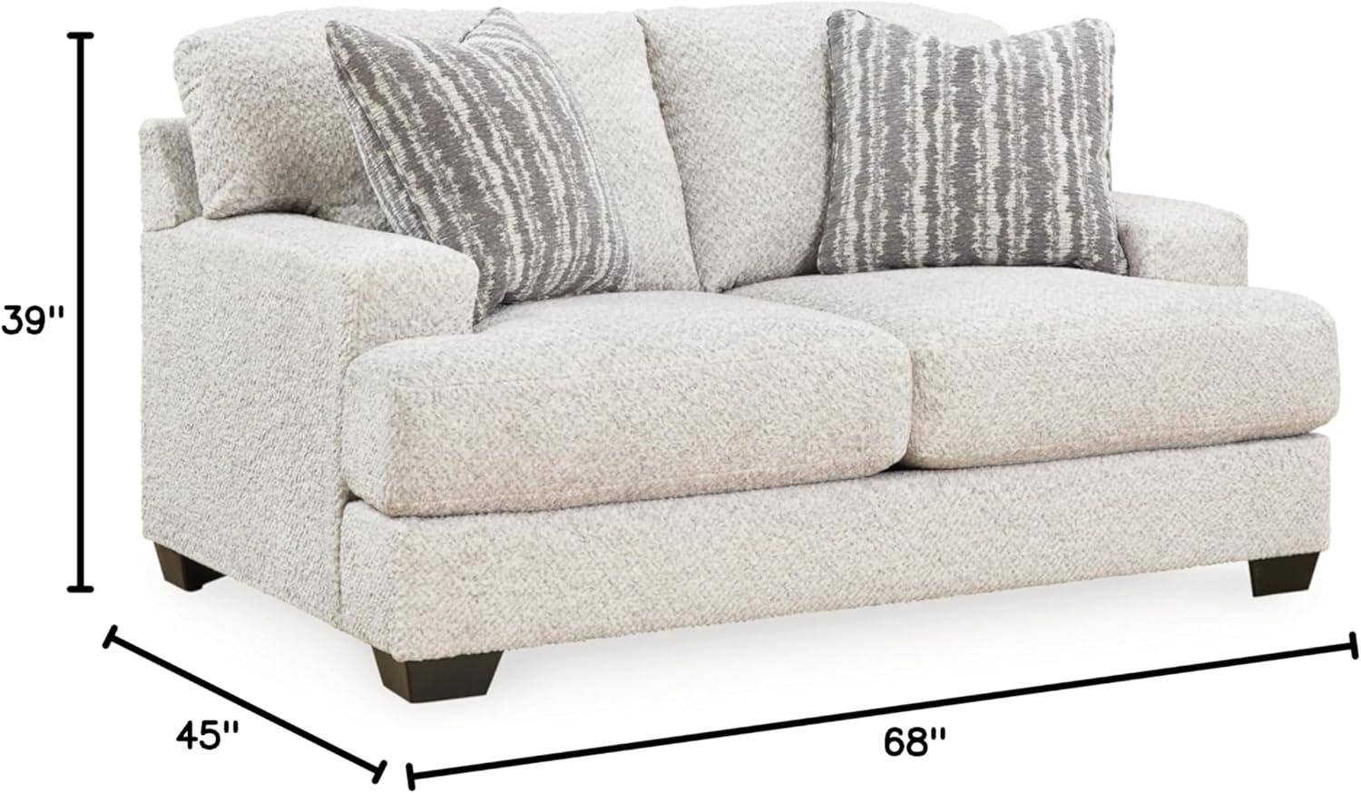 68" Recessed Arm Loveseat with Reversible Cushions