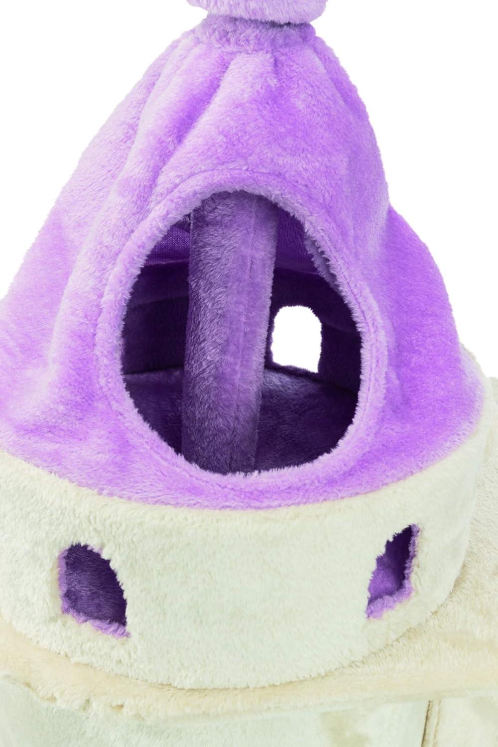 TRIXIE My Kitty Darling Castle Condo, Plush Cat Tree, Sisal Scratching Post, Removable Bed, Crinkling Blanket, Cat Toy