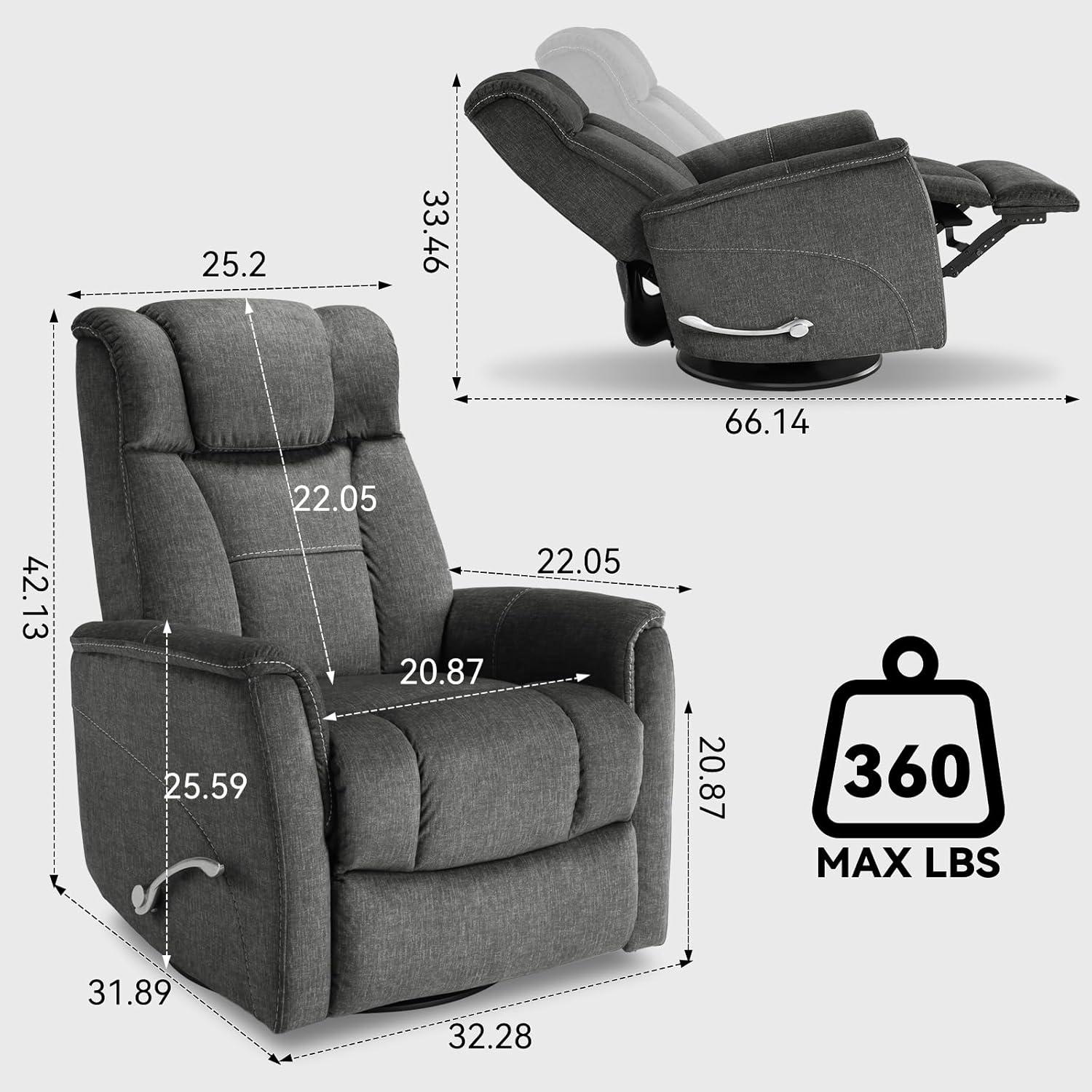 Latitude Run® Robeline 32.2" Wide Modern Upholstered Manual Rocker Recliner