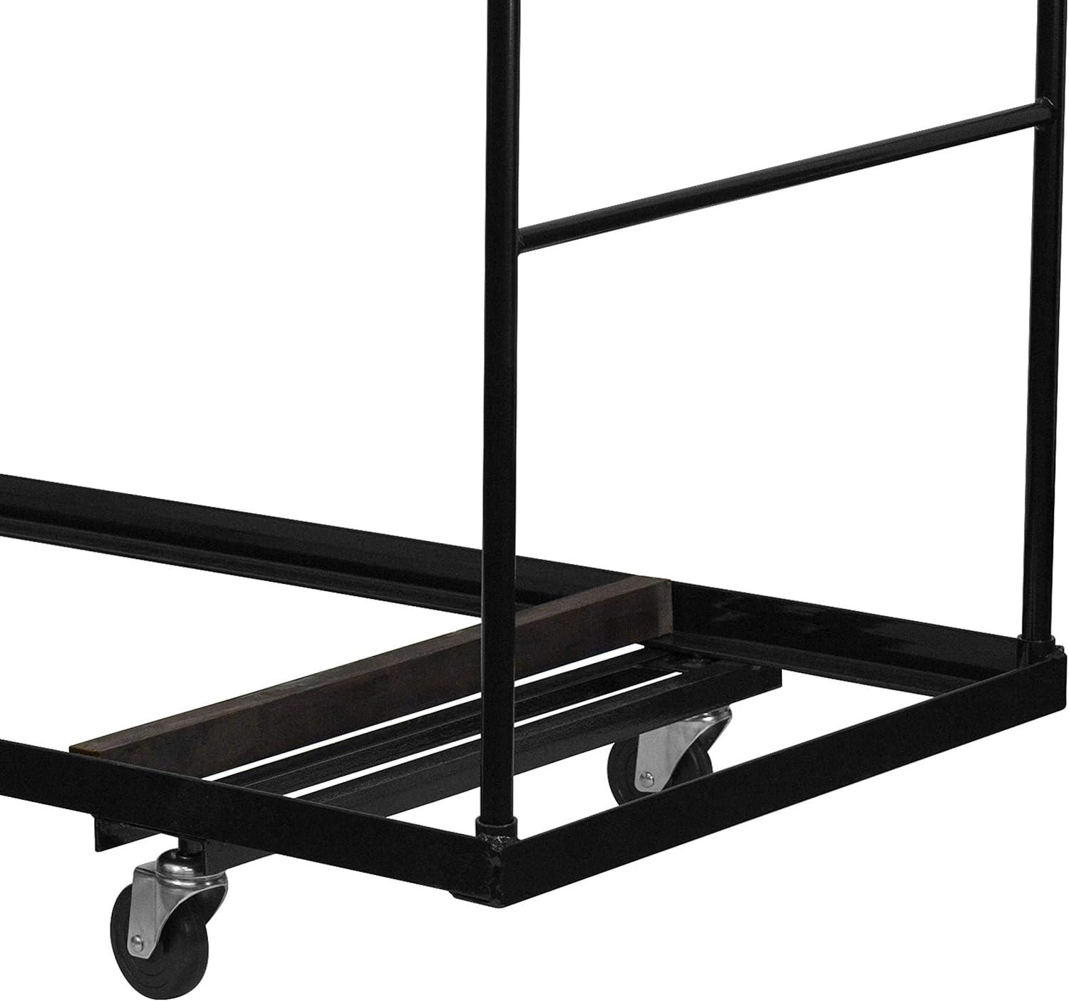 BizChair Black Folding Table Dolly for 30''W x 72''D Rectangular Folding Tables