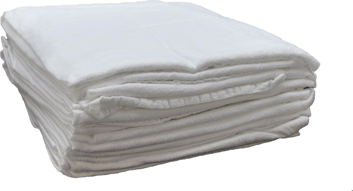 White Cotton Flour Sack Towels Set of 12