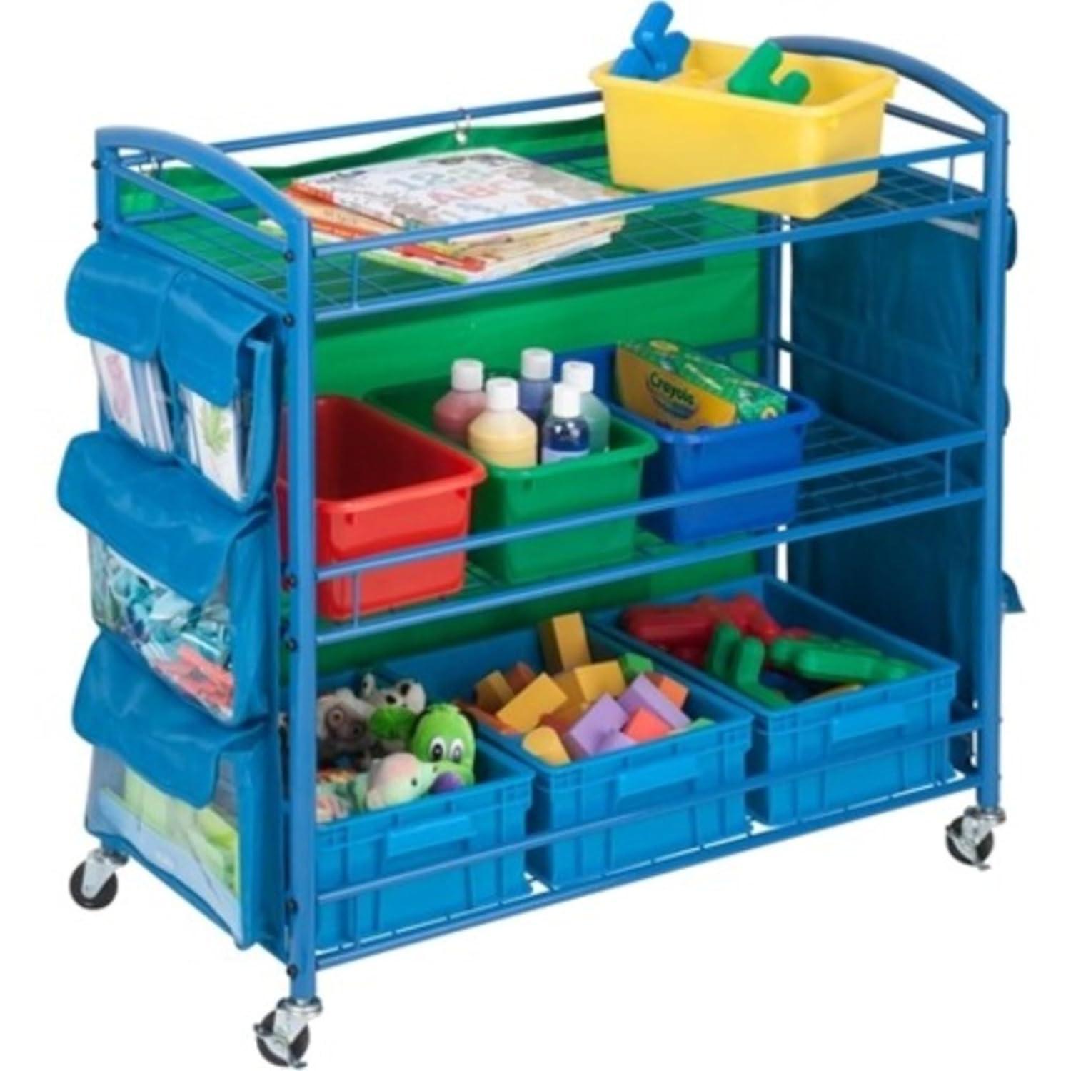 Zoomie Kids Harriotte 3 Compartment Metal Teaching Cart