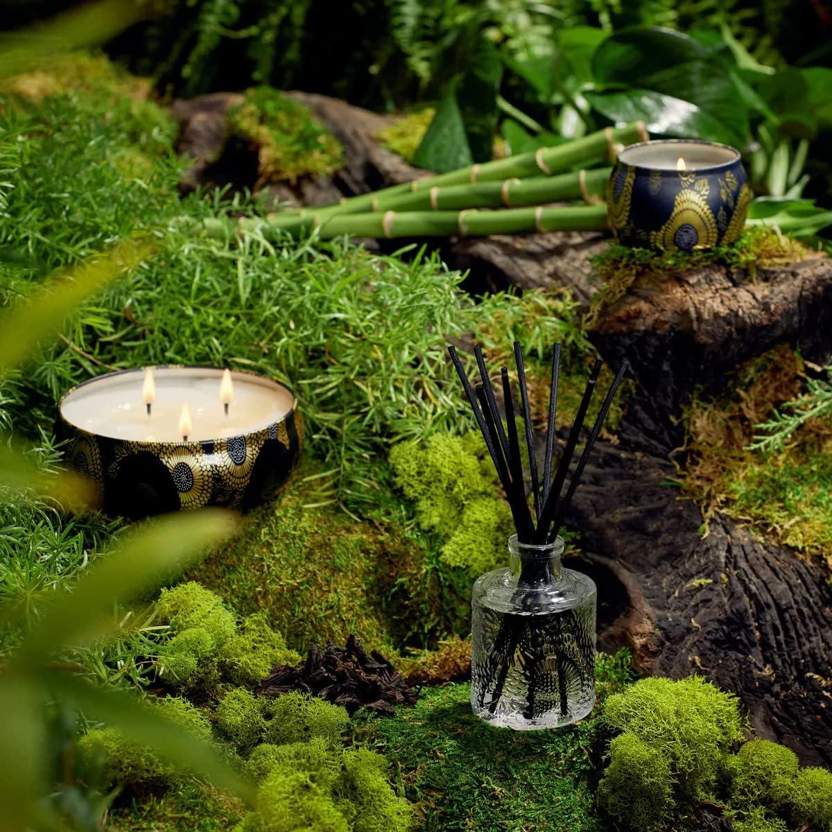 Moso Bamboo Reed Diffuser with Embossed Glass Bottle