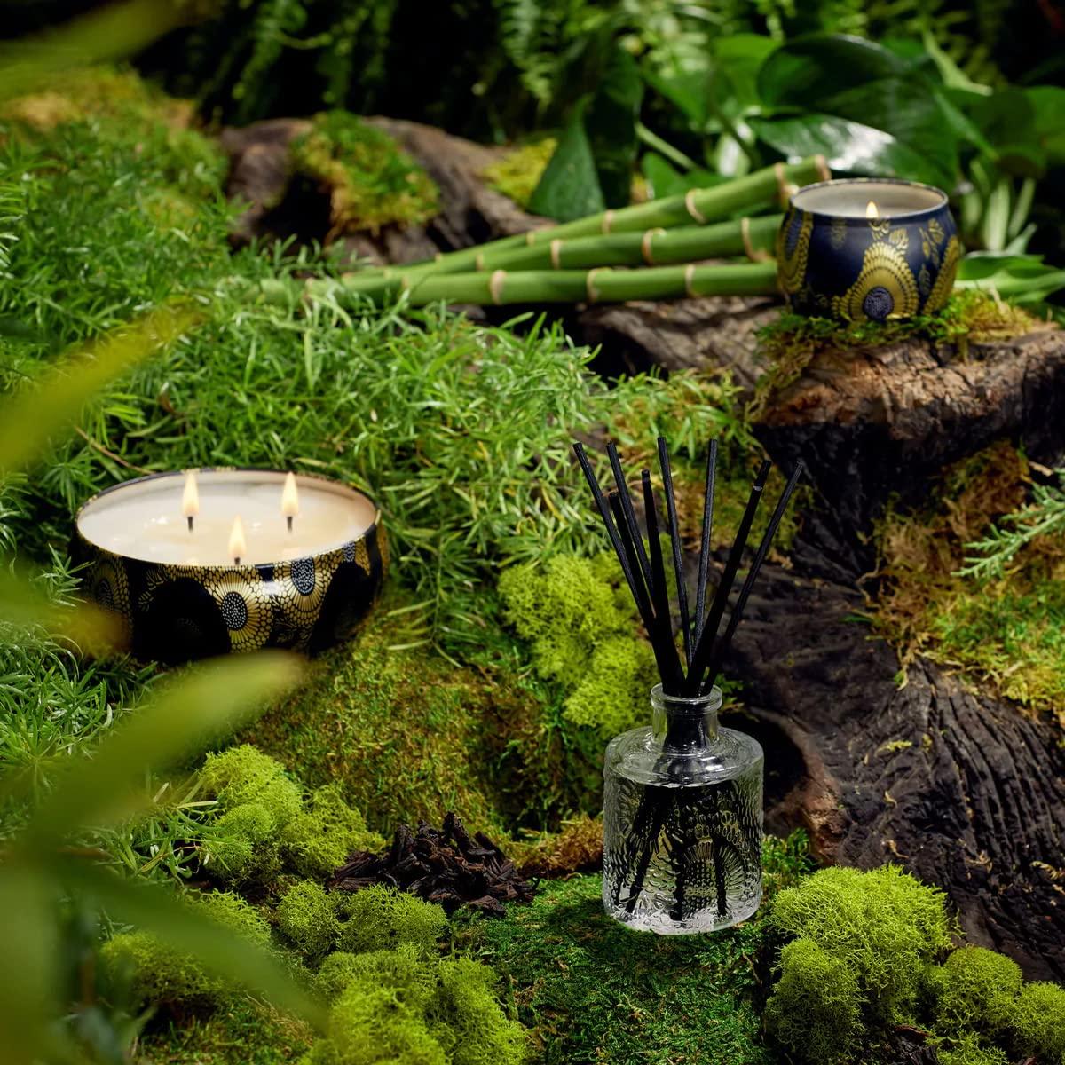 Moso Bamboo Reed Diffuser with Embossed Glass Bottle