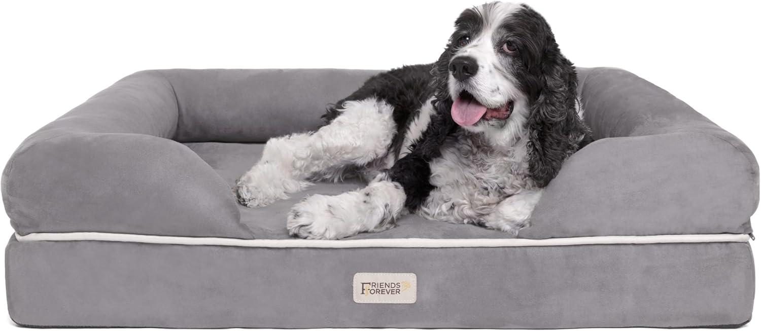 Chester Pet Couch with Solid Memory Foam Bolster