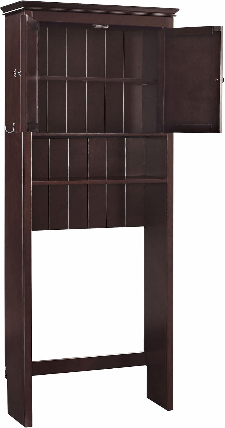 Espresso Lydia Over-the-Toilet Louvered Space Saver Cabinet