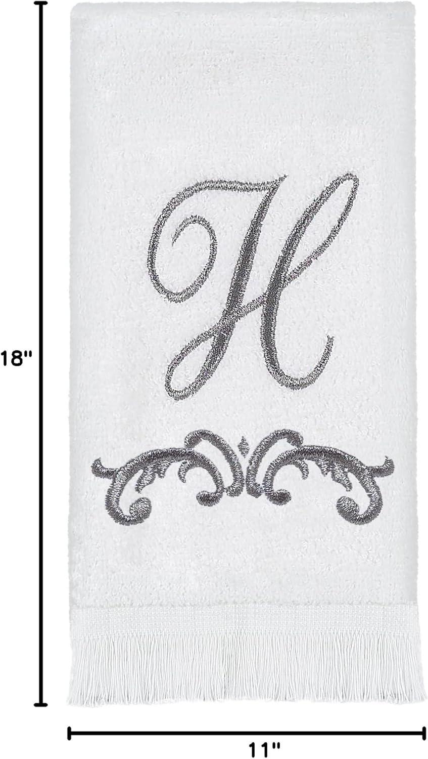 Avanti Linens Scroll Mono Fingertip Towel H