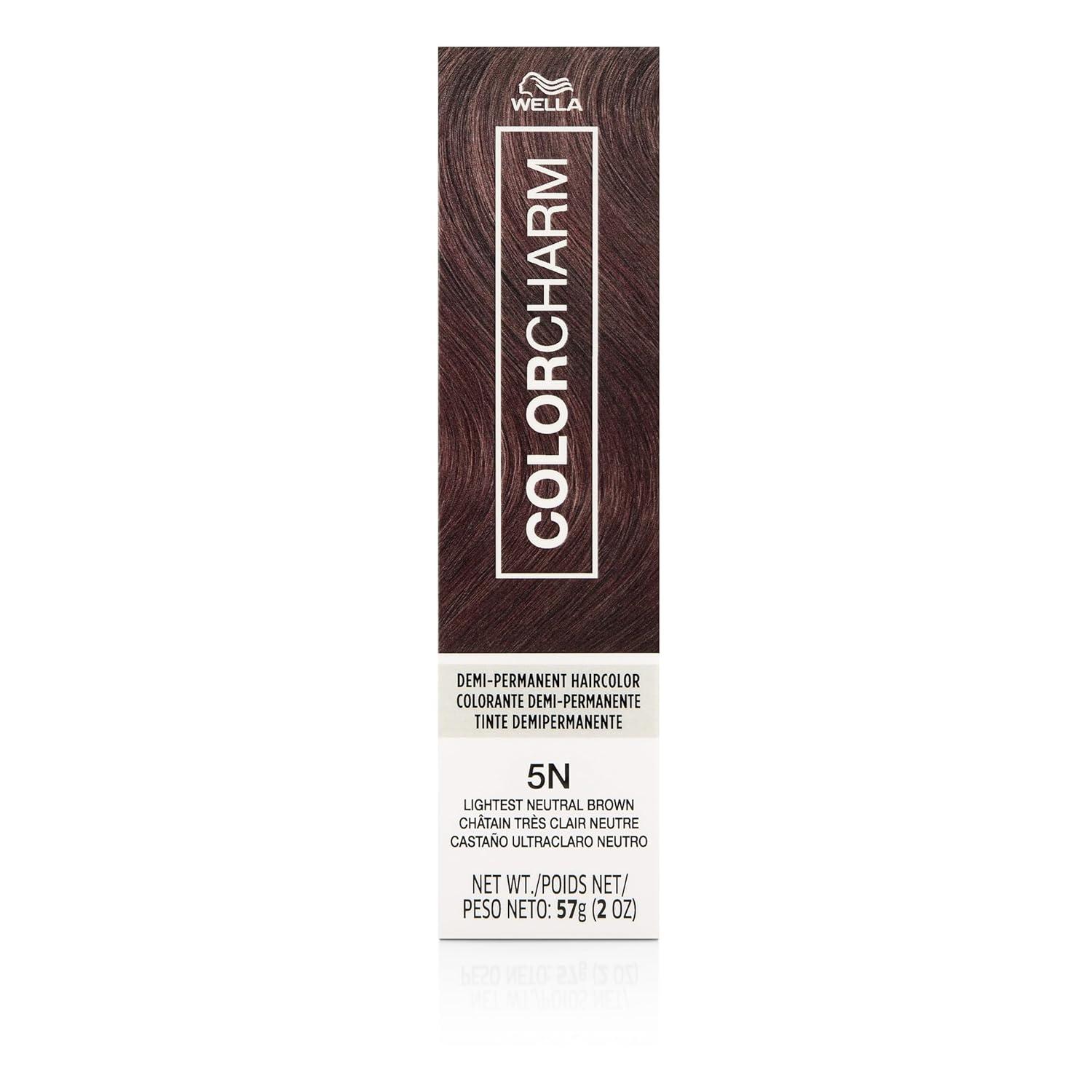 Wella Color Charm Gloss & Refresh Demi-Permanent Cream Hair Color - 5N - Lightest Neutral Brown