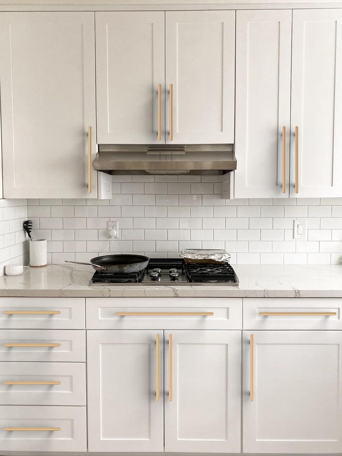 Bar Pulls Kitchen Cabinet Handles, Solid Core Drawer Pulls for Cabinet Doors, 3"