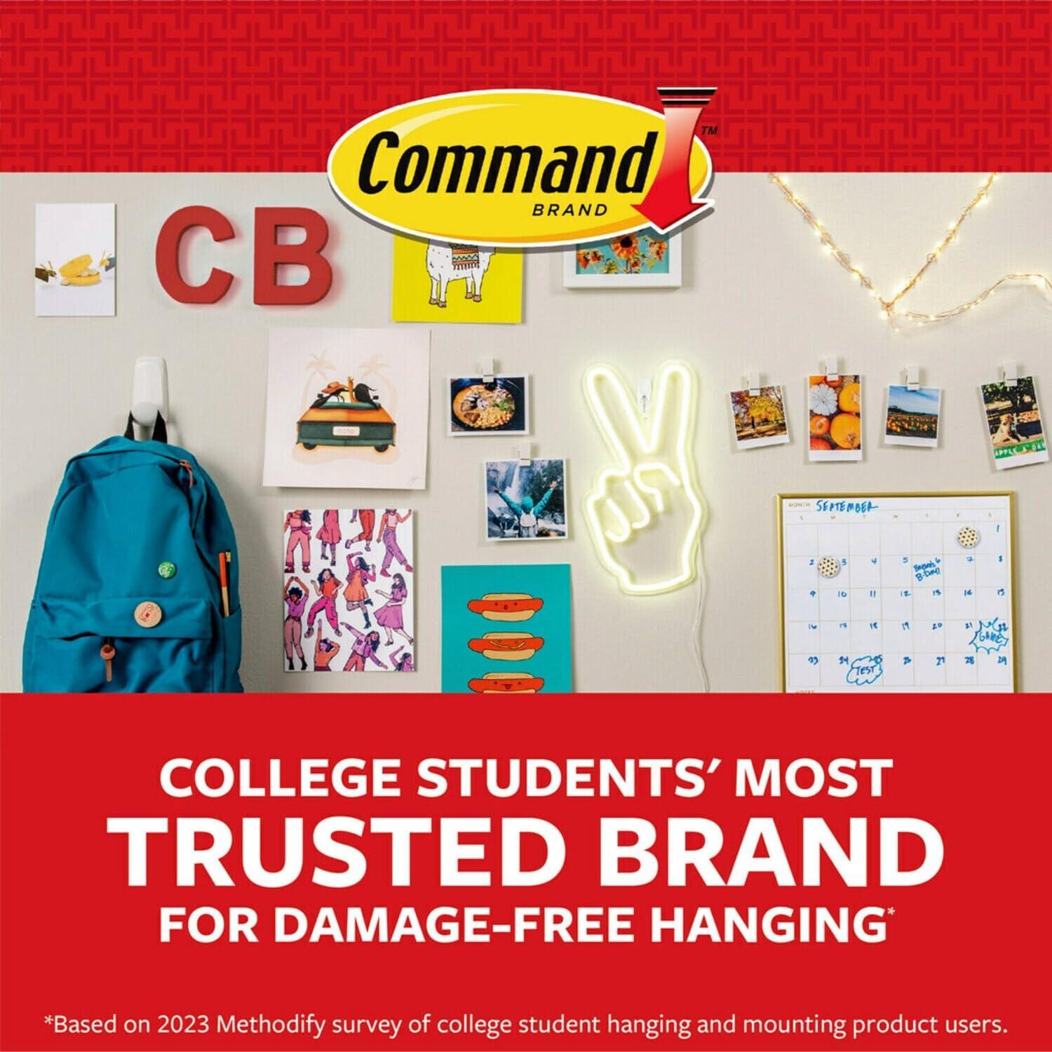 Command 20 Lb XL Heavyweight Picture Hangers, Damage-Free Hanging, 8 Pairs