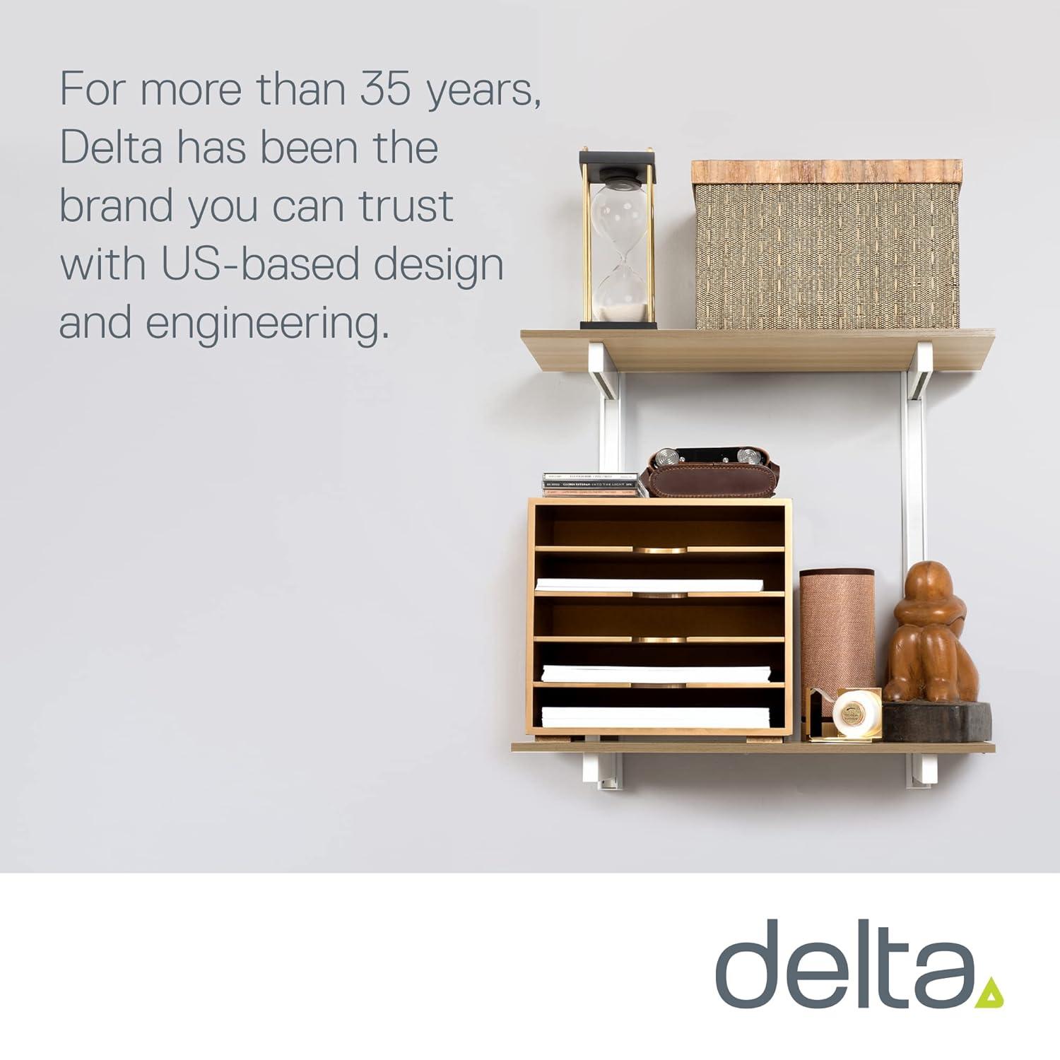Delta Design delta 24" W Wood 2-Tier Adjustable Premium Wall Shelves