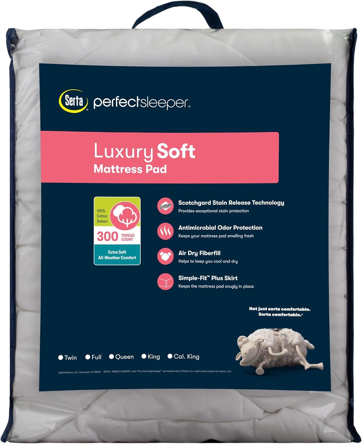 Serta Luxury Soft Quilted Mattress Pad