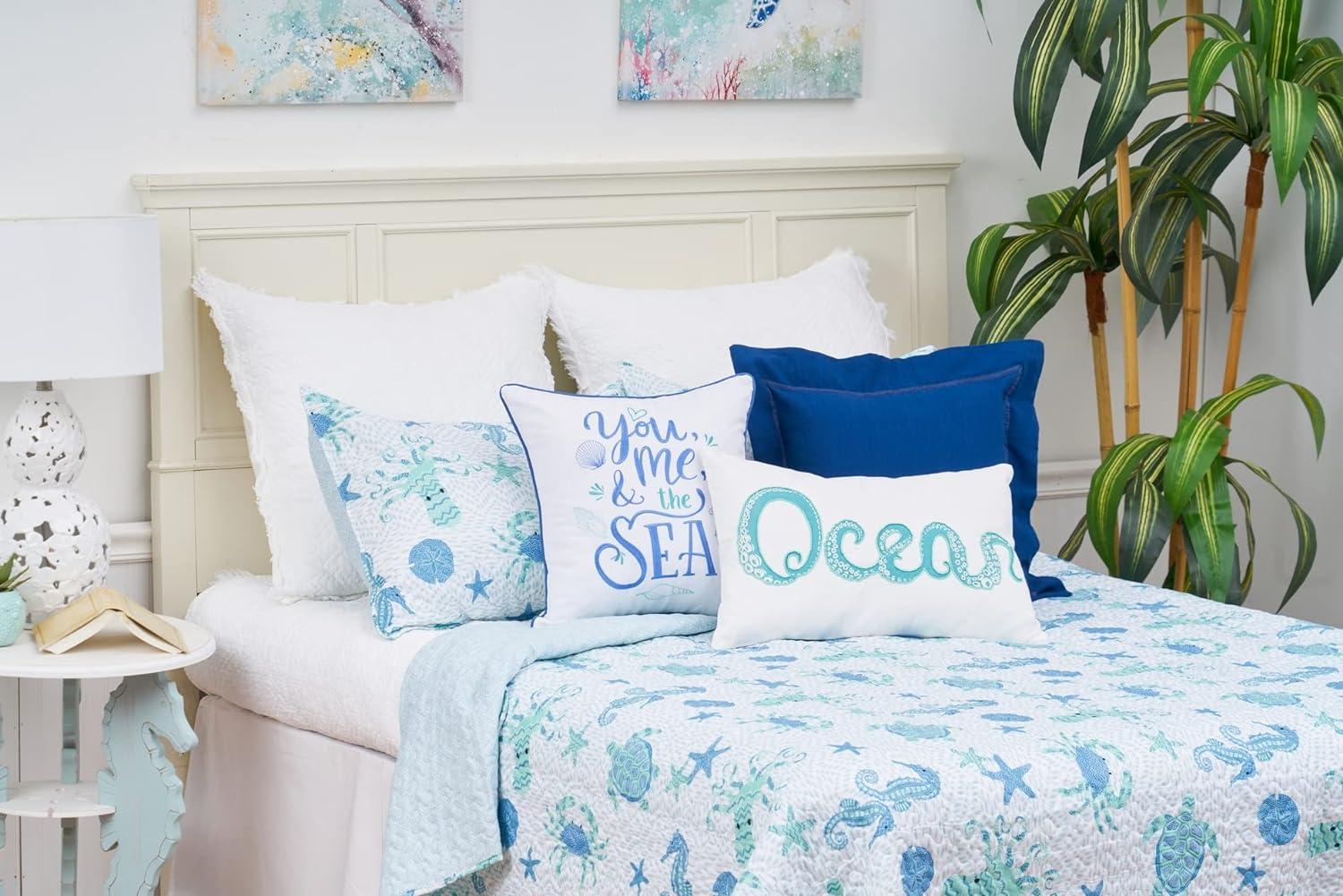 Outlook Beach Coastal Beach Reversible Quilt Set