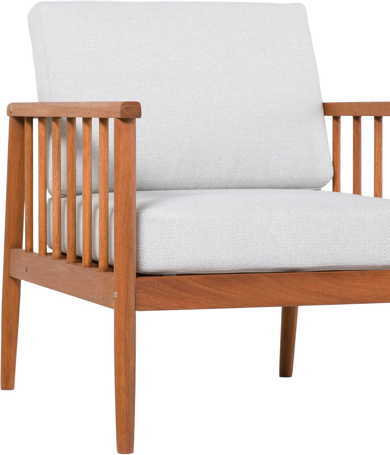 Osparple Contemporary Outdoor Patio Chairs Patio Accent Chair Lounge Chair for Living Room, Sunroom, or Patio Relaxation, Brown