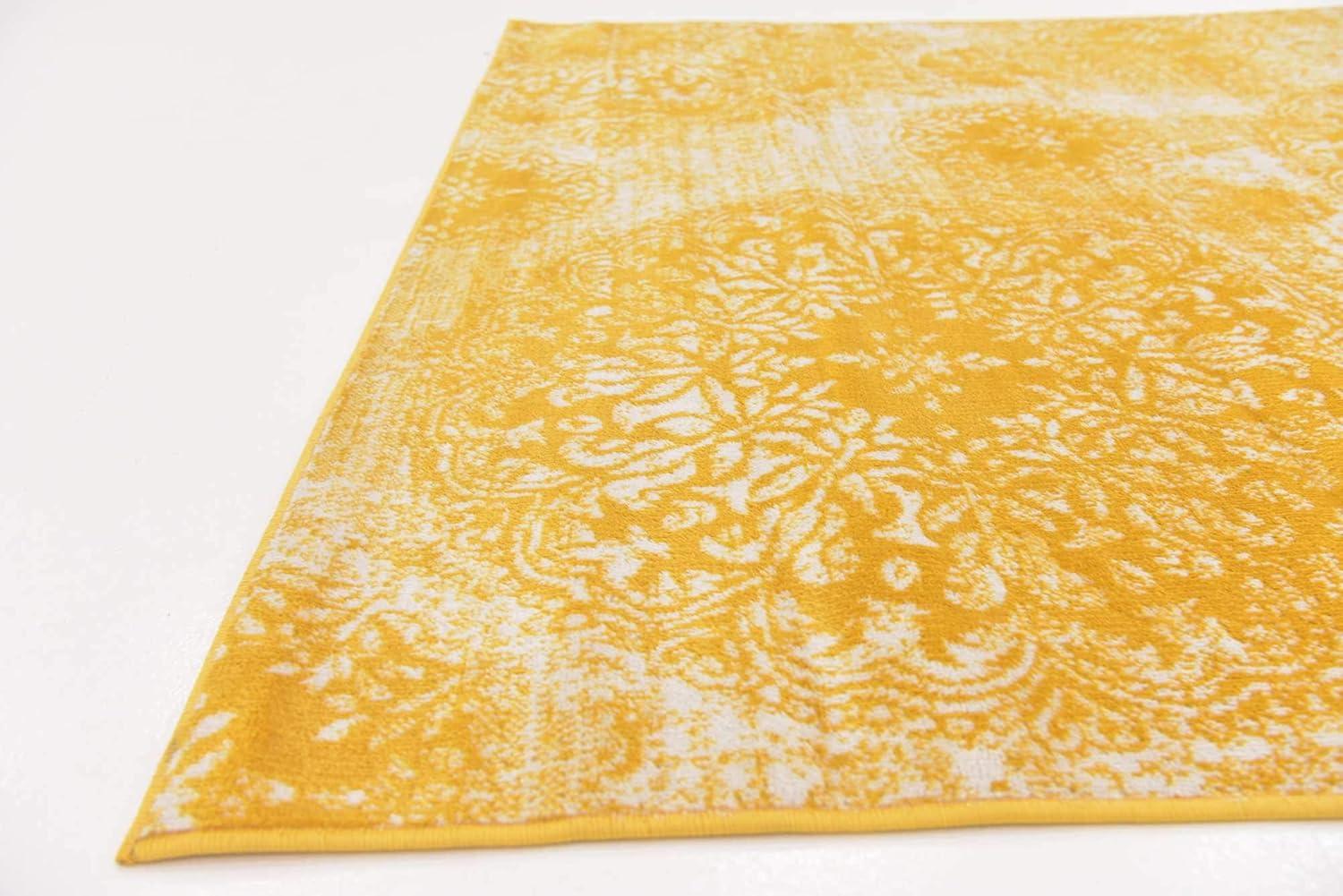 Unique Loom 6' 0 x 6' 0 Sofia Grand Yellow Area Rug