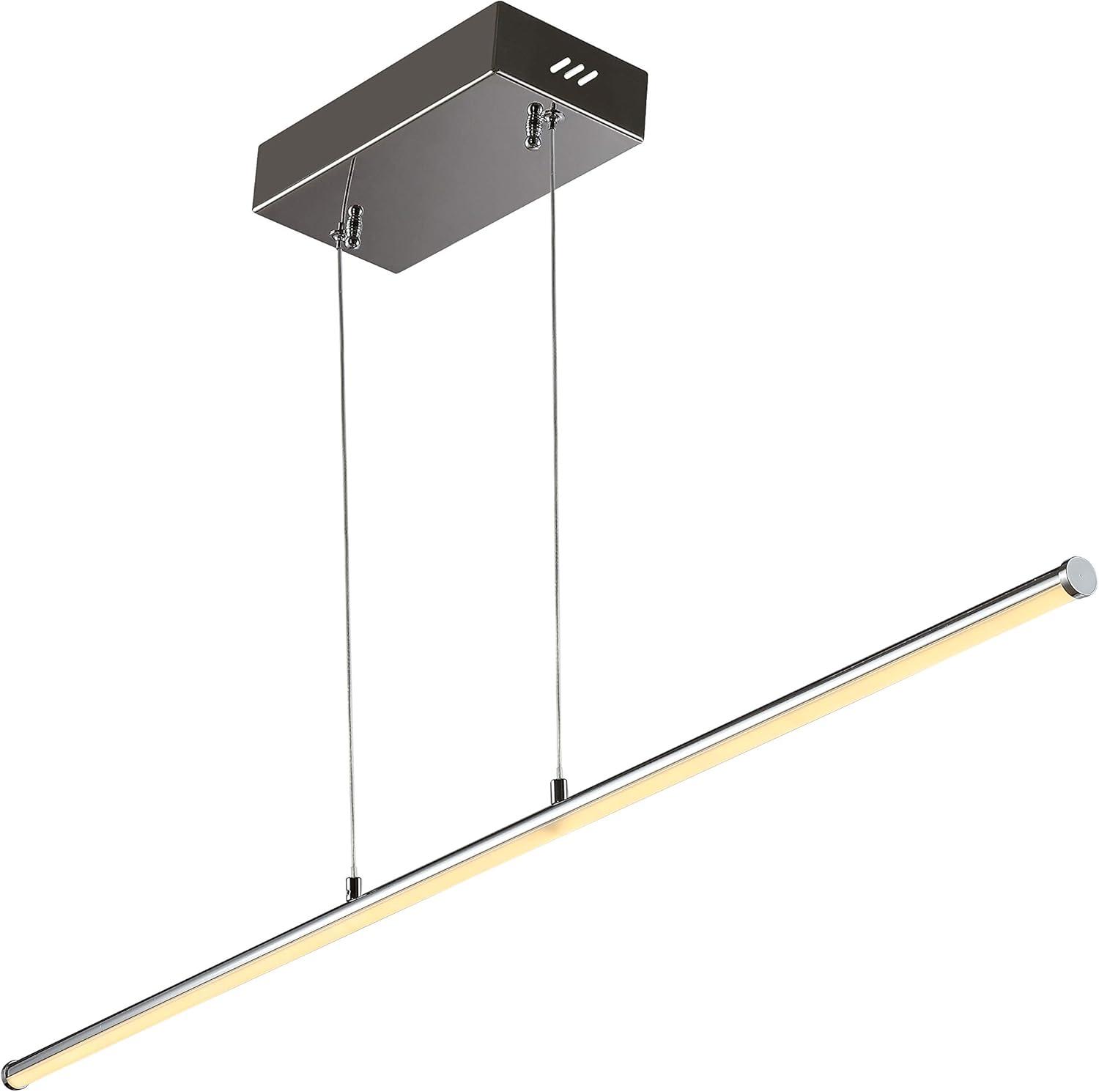 Conley 39.5" Dimmable Adjustable Integrated LED Metal Linear Pendant, Chrome