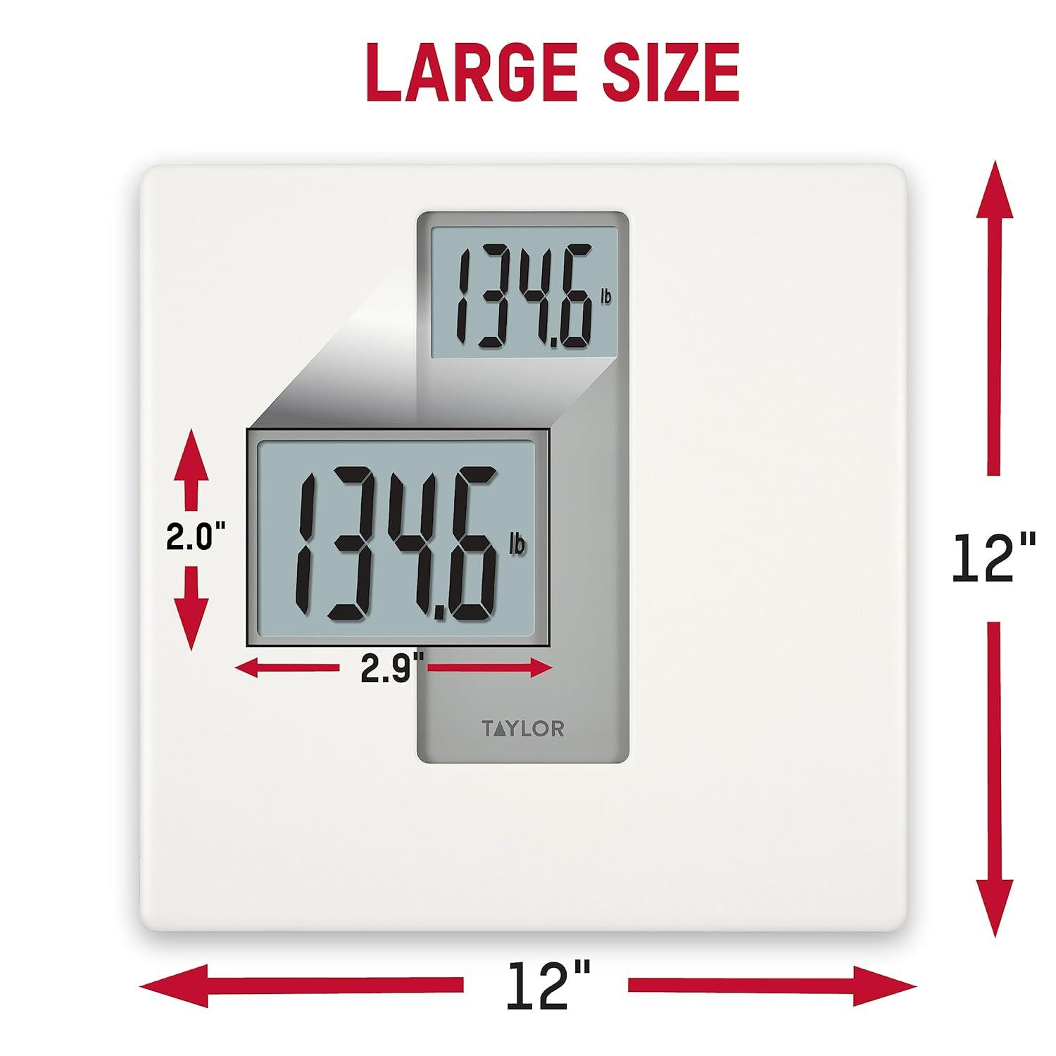 Taylor Digital 400 lb Capacity White/Gray Bathroom Scale