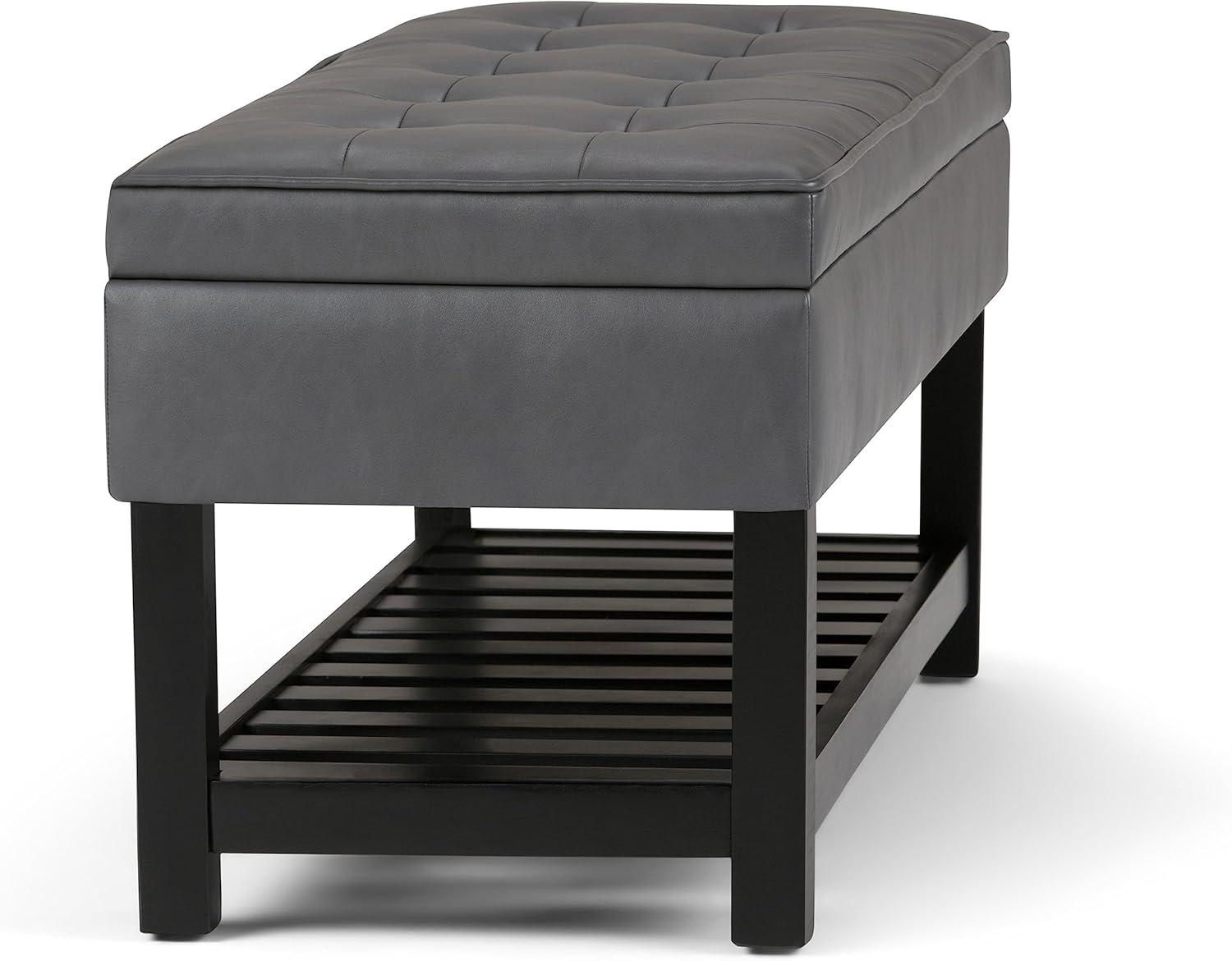 Cosmopolitan Faux Leather Upholstered Storage Bench