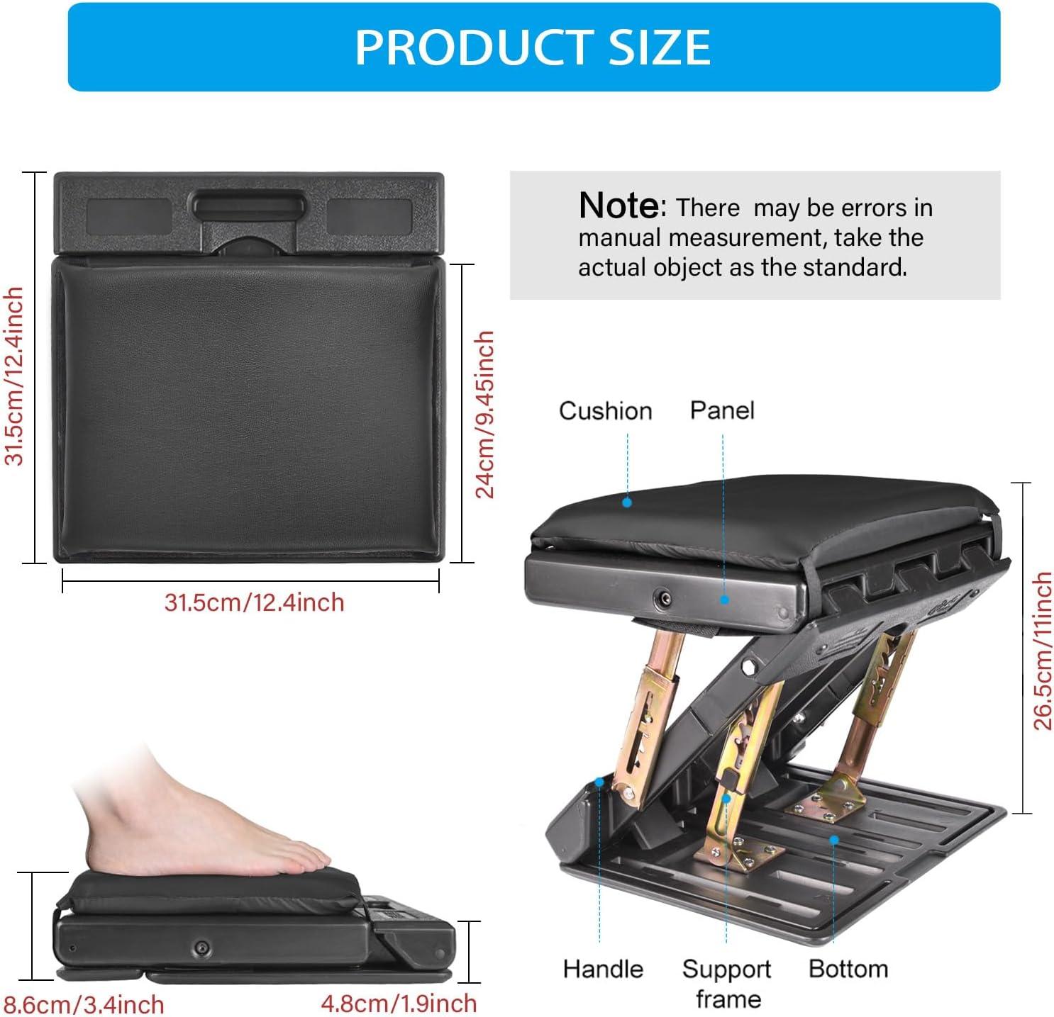 Foot Rest for Under Desk at Work 4-Level Height Adjustable, Ergonomic Foldable Footrest for Office, Gaming,Computer, Soft & Removable Pad Desk Foot Stool Suitable for All Seasons
