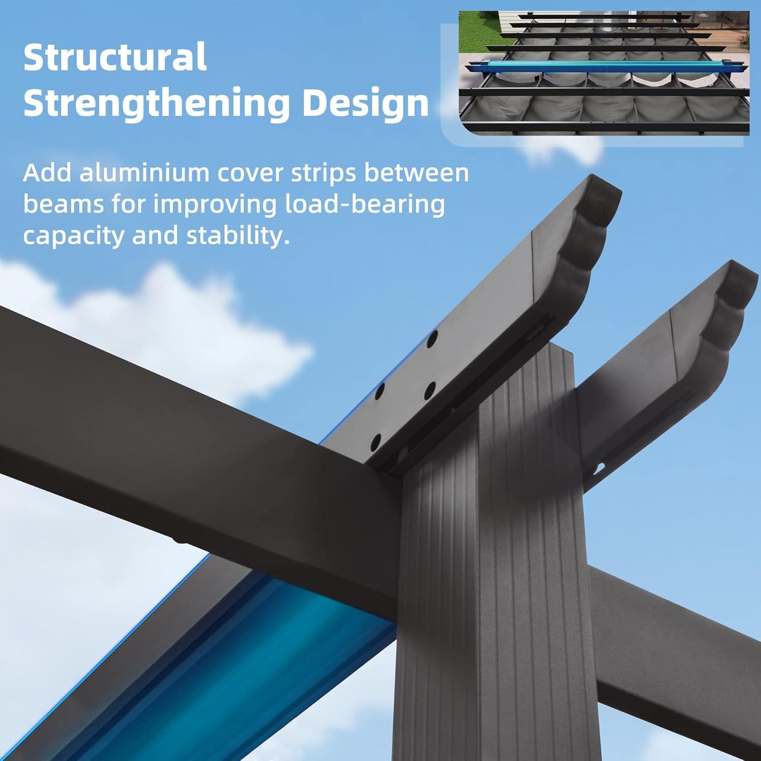 Purple Leaf Aluminum Pergola with Canopy