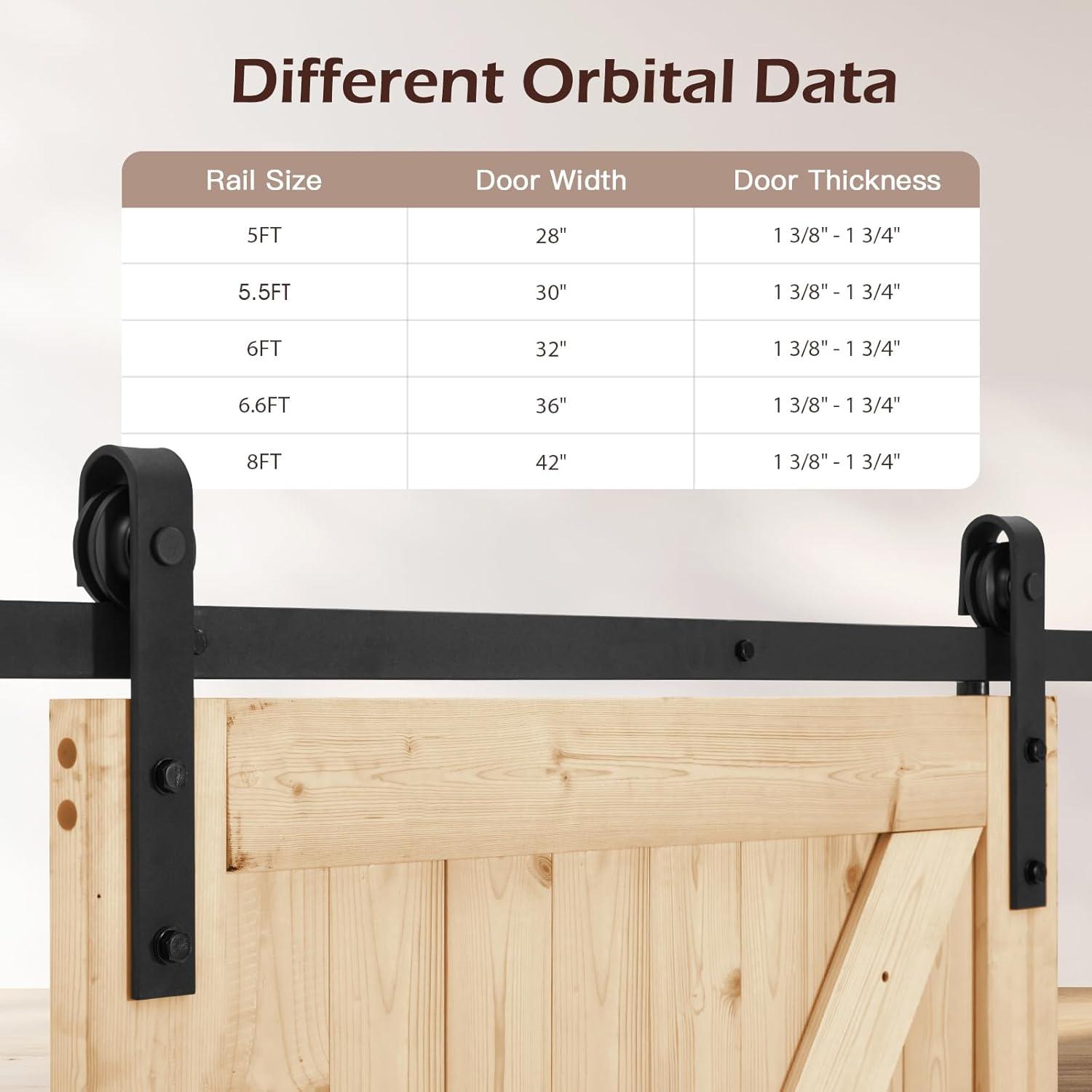 Spruce Sliding Barn Door Apply to Interior Rooms & Storage Closet,42in x 84in
