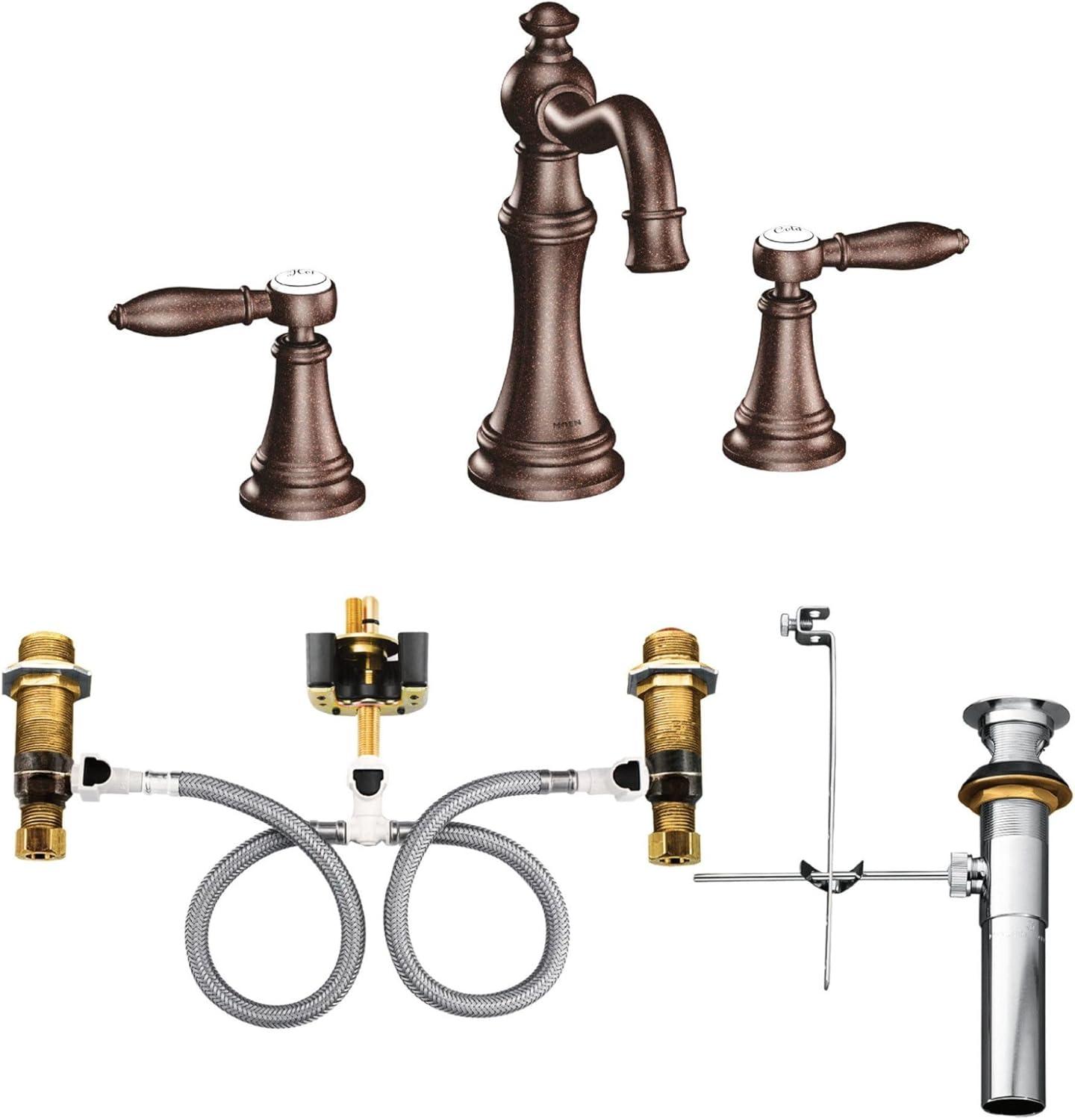 Moen Weymouth Two-Handle Widespread Bathroom Faucet Trim Kit, Valve Required